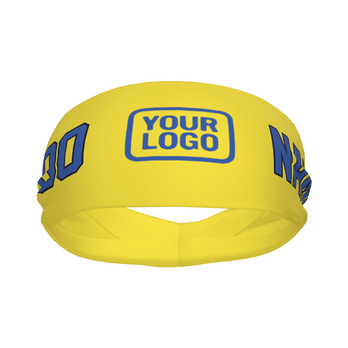 Maßgeschneidertes Blassgelb Himmelblau Sport Stirnband
