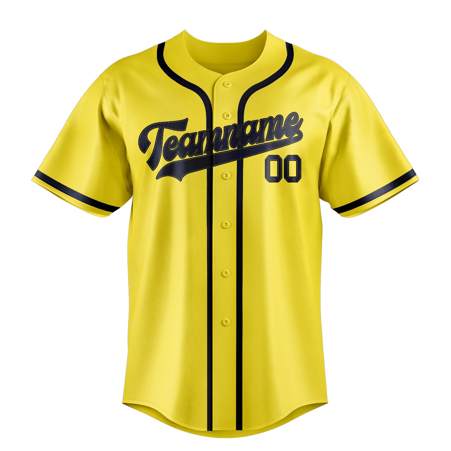 Benutzerdefiniertes Professionelles Blassgelb Stahlblau Baseballtrikot