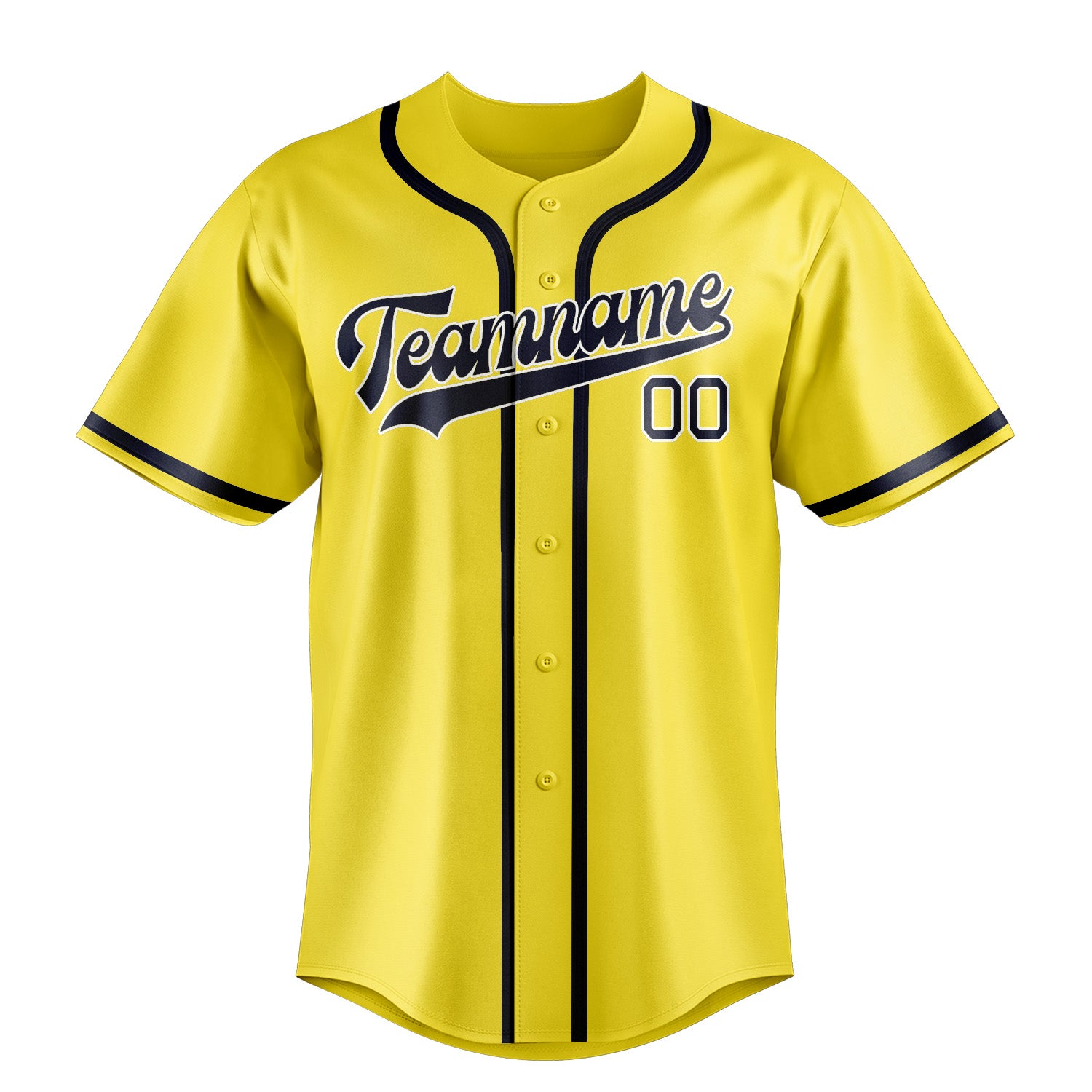 Benutzerdefiniertes Professionelles Blassgelb Stahlblau Baseballtrikot