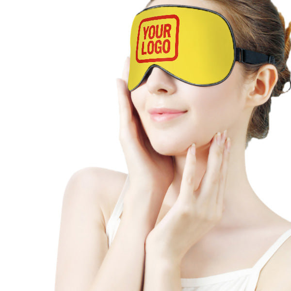 Maßgeschneidertes Blassgelb Orangerot Schlafmaske