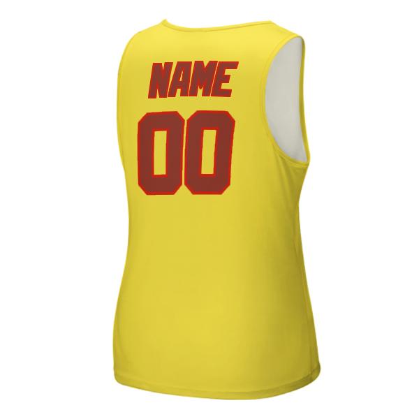 Maßgeschneidertes Blassgelb Korallenrot Herren Tanktop