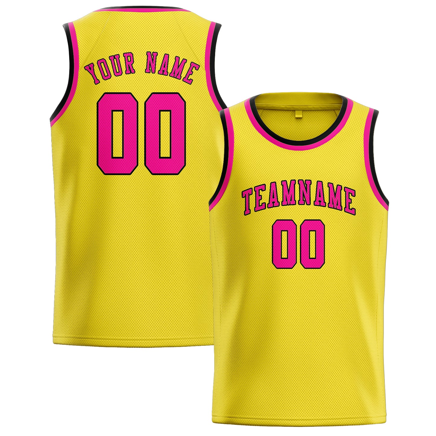 Benutzerdefiniertes Professionelles Blassgelb Rosarot Basketballtrikot