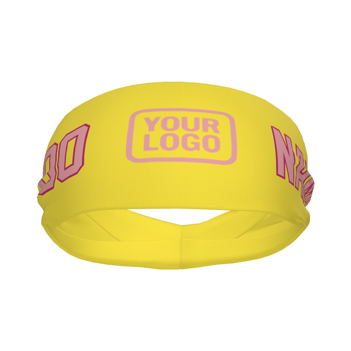 Maßgeschneidertes Blassgelb Rosa Sport Stirnband