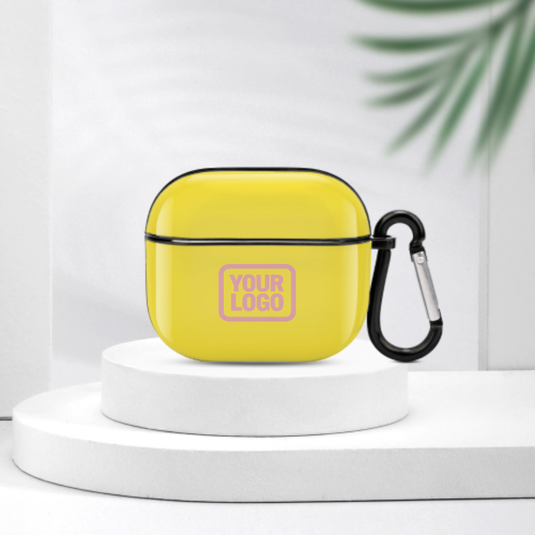 Maßgeschneidertes Blassgelb Rosa AirPods-Hülle (3. Generation)