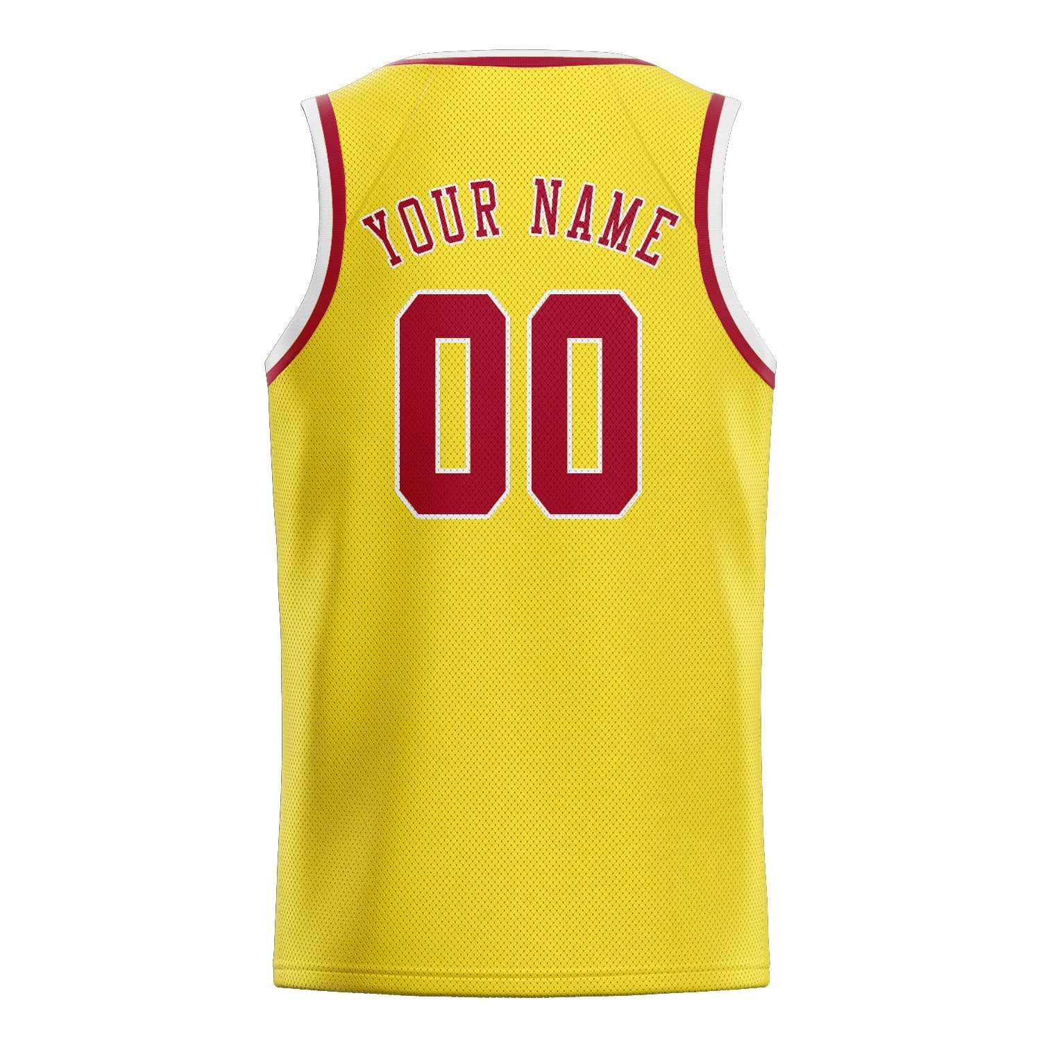 Benutzerdefiniertes Professionelles Blassgelb Rot Basketballtrikot