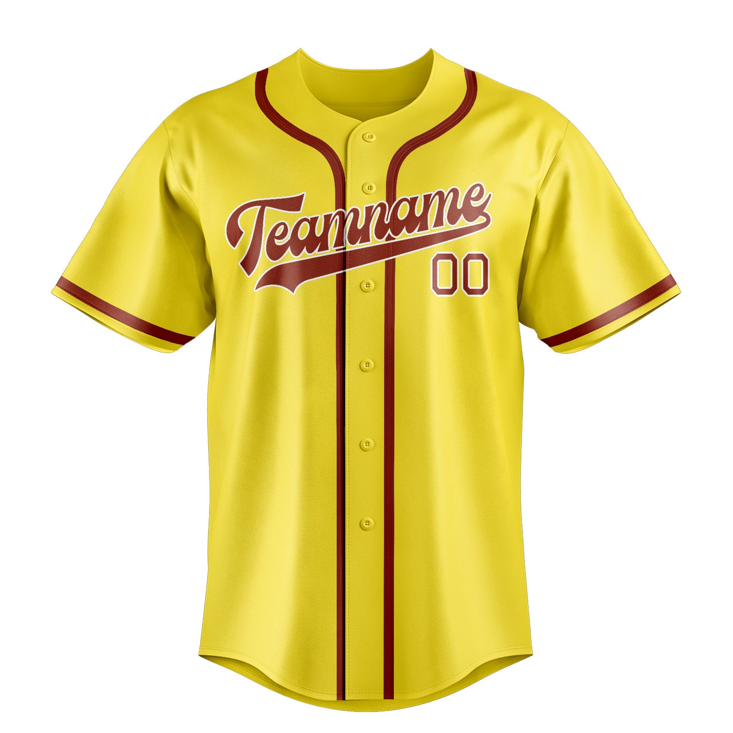 Benutzerdefiniertes Professionelles Blassgelb Korallenrot Baseballtrikot
