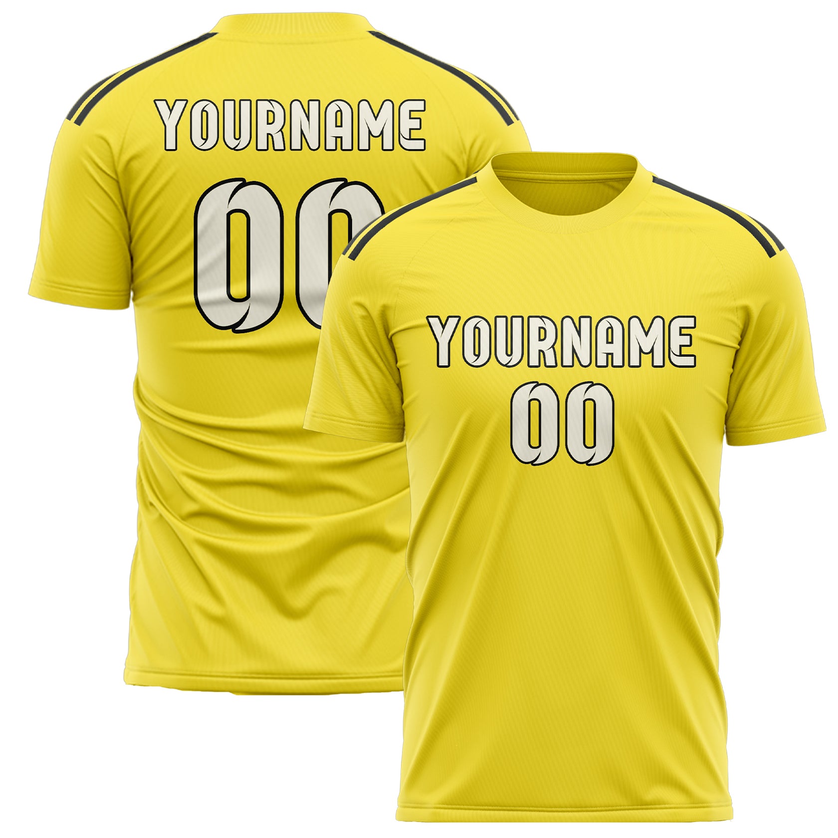 Benutzerdefiniertes Professionelles Blassgelb Beige Fußballtrikot