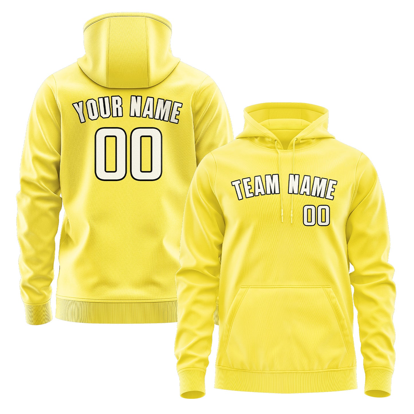 Maßgeschneidertes Blassgelb Beige Hoodie