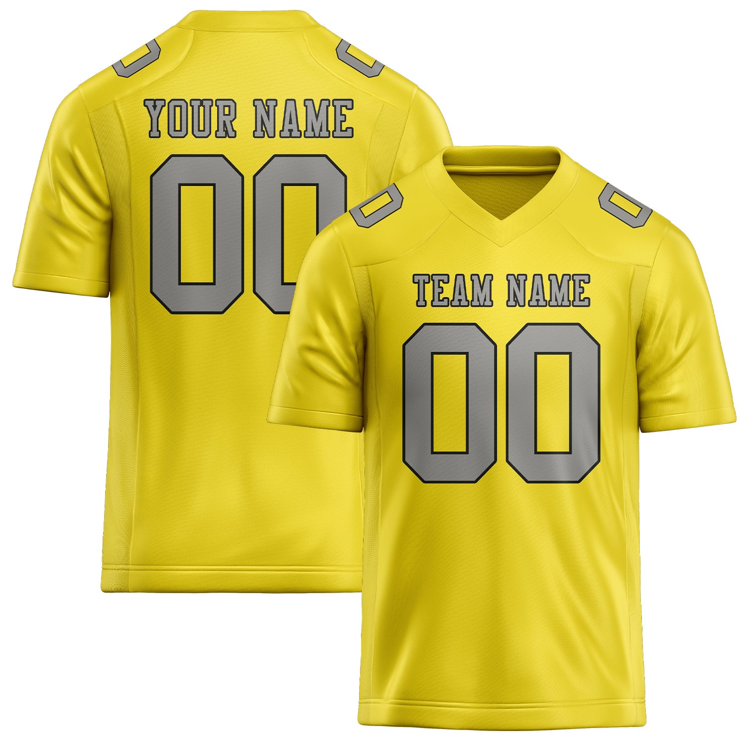 Maglia da rugby personalizzata professionale giallo pallido grigio