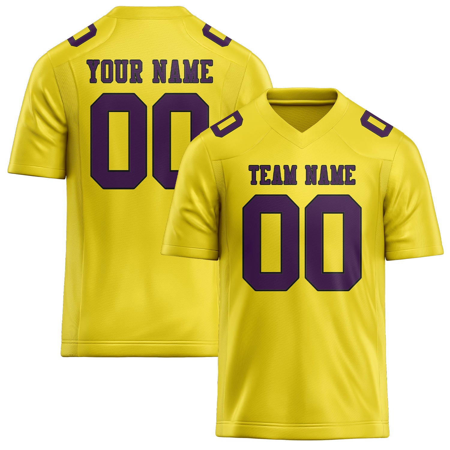 Maglia da rugby professionale personalizzata giallo pallido viola