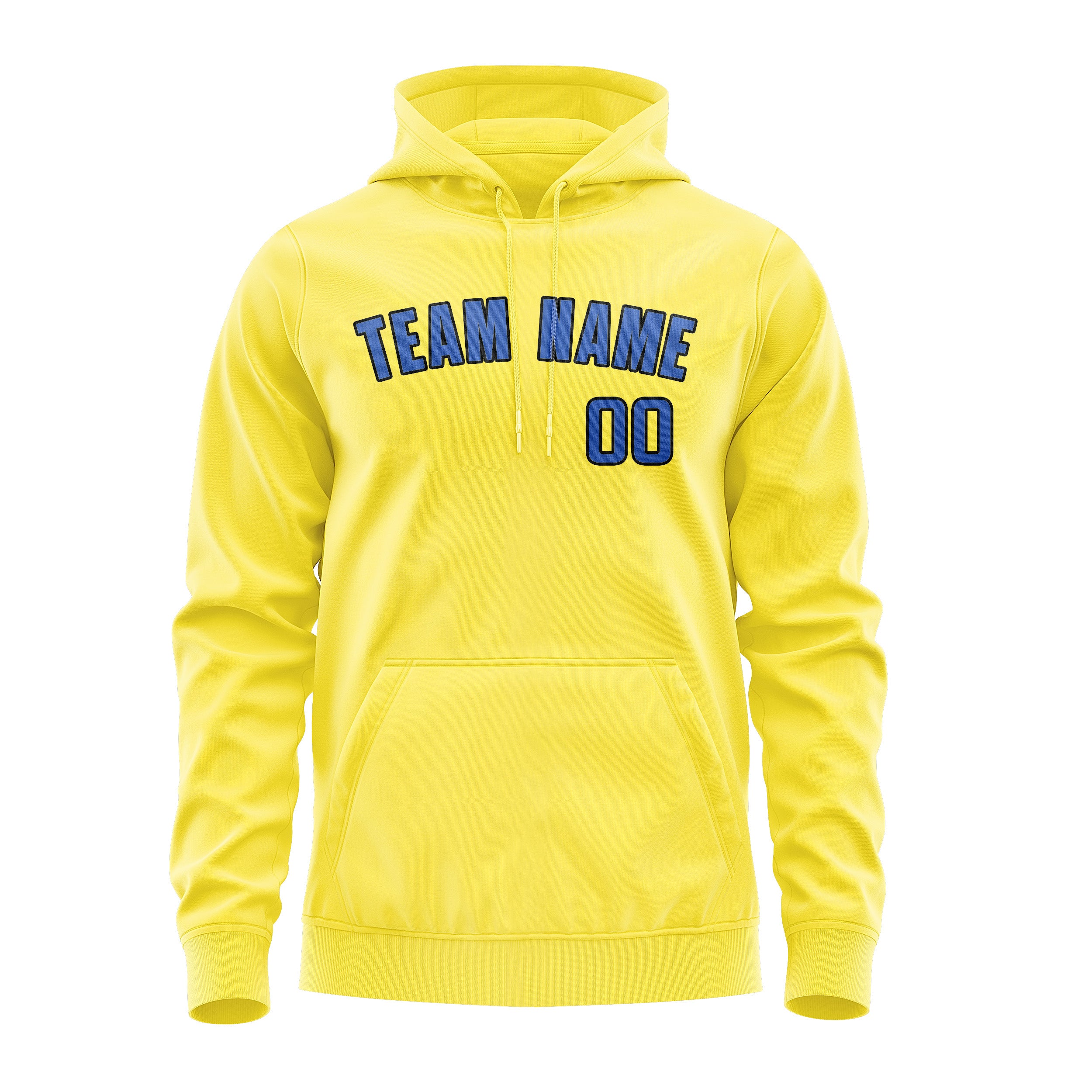 Maßgeschneidertes Blassgelb Himmelblau Hoodie