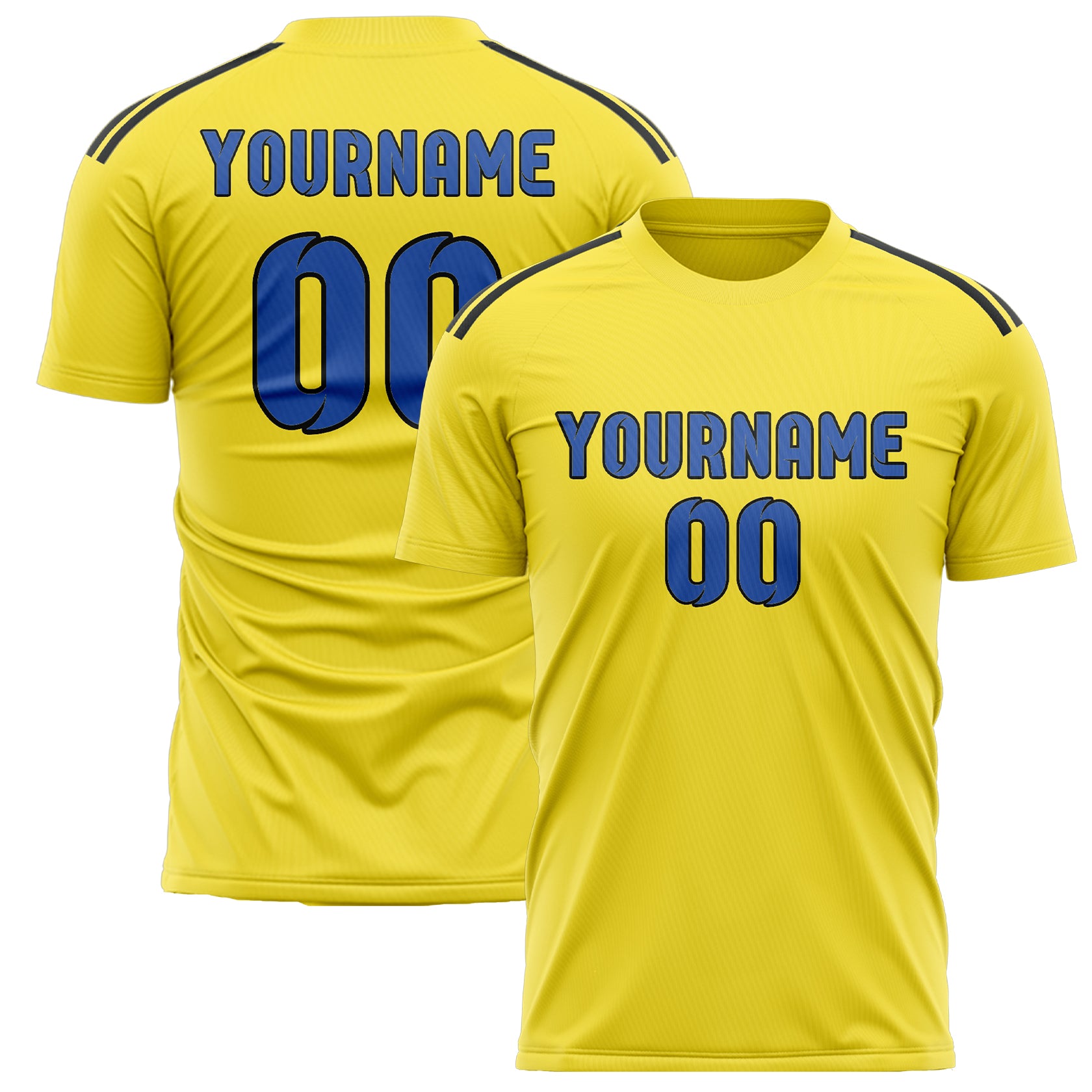 Benutzerdefiniertes Professionelles Blassgelb Himmelblau Fußballtrikot