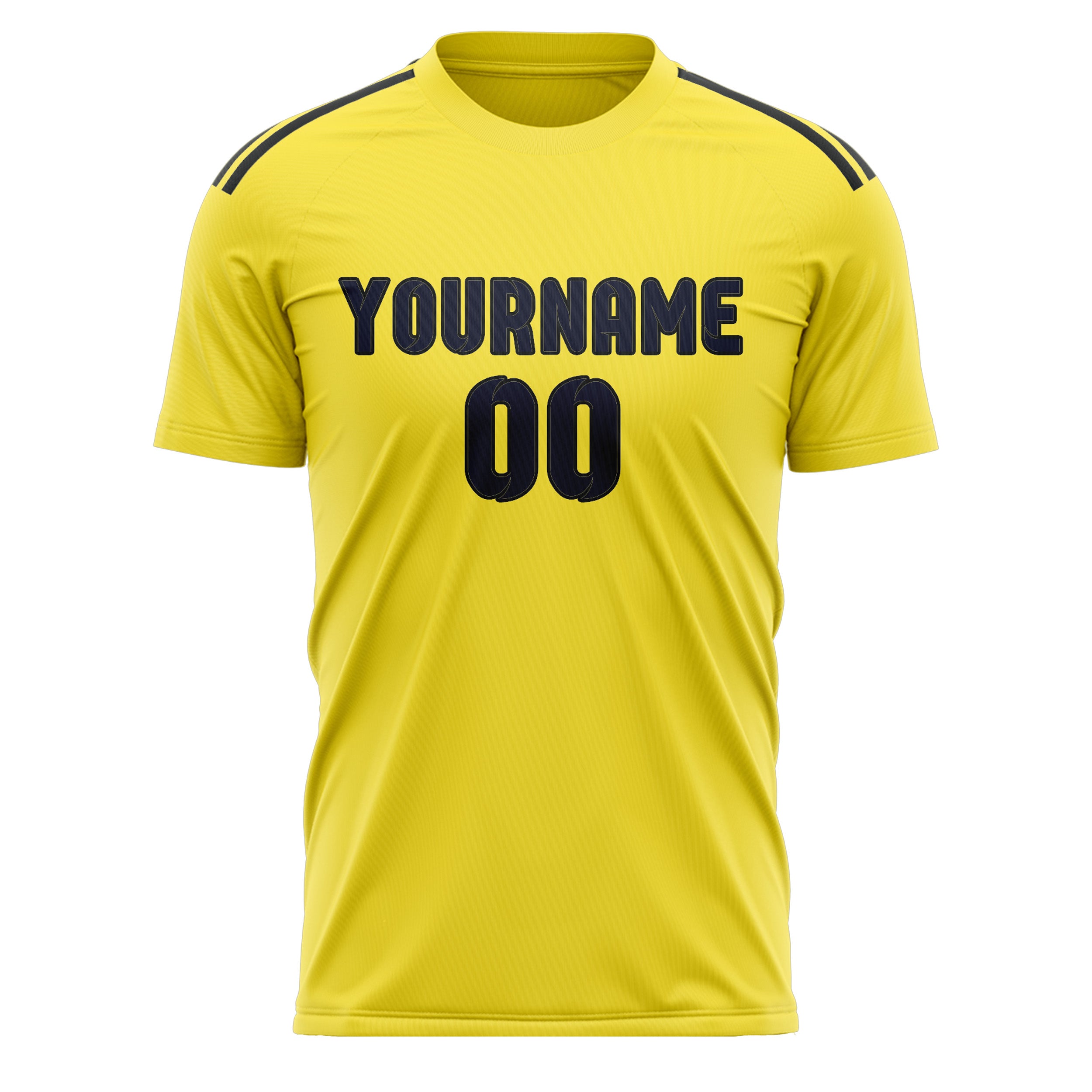 Benutzerdefiniertes Professionelles Blassgelb Stahlblau Fußballtrikot