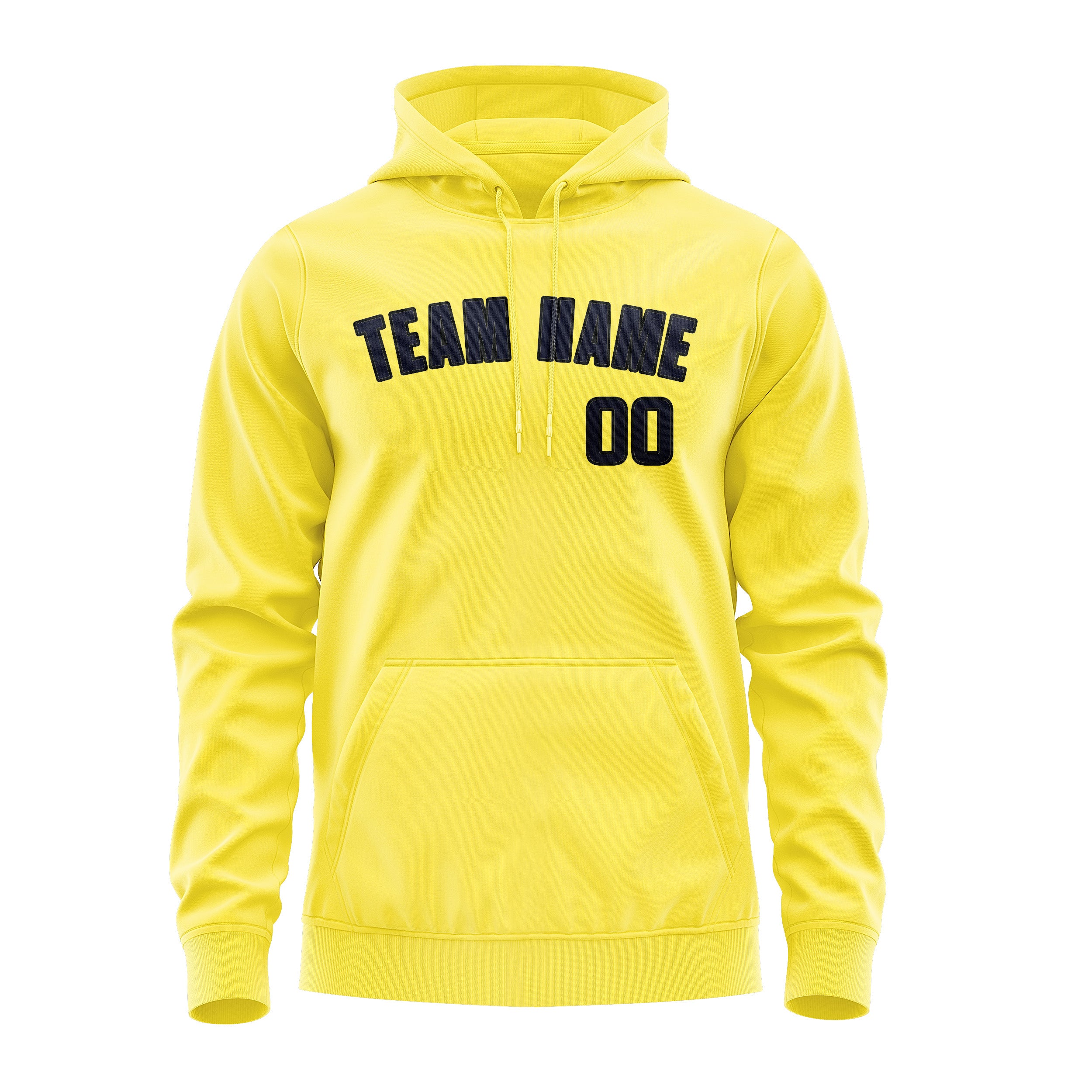 Maßgeschneidertes Blassgelb Stahlblau Hoodie