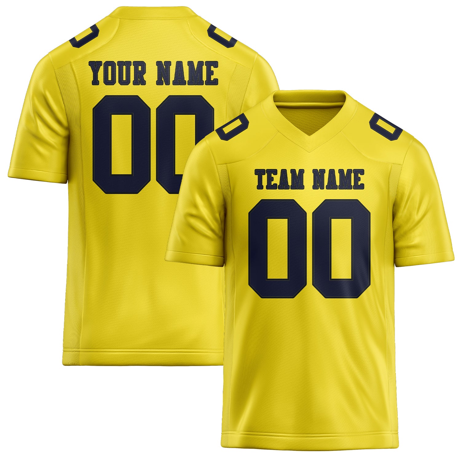 Maglia da rugby professionale personalizzata giallo pallido acciaio blu