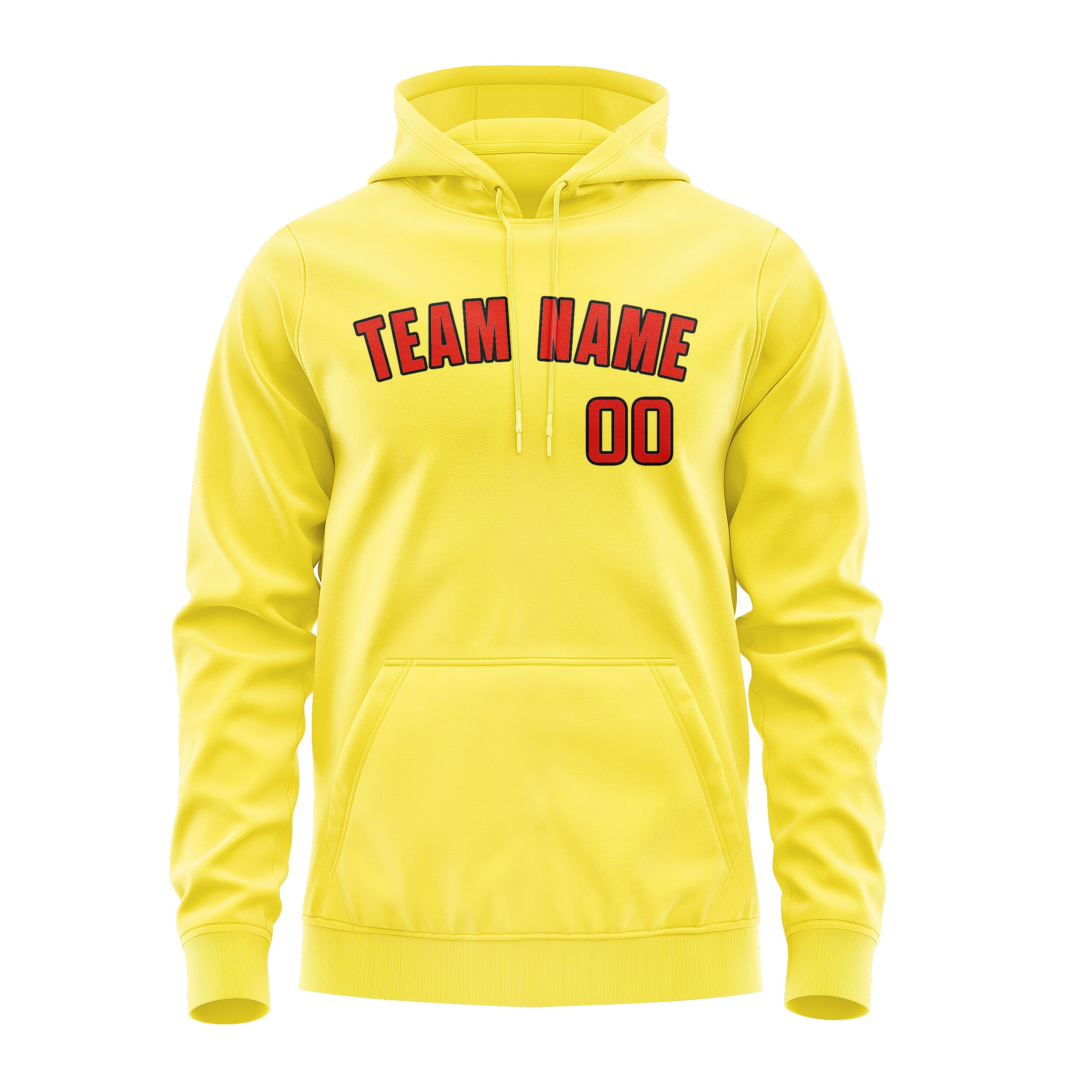 Maßgeschneidertes Blassgelb Orangerot Hoodie