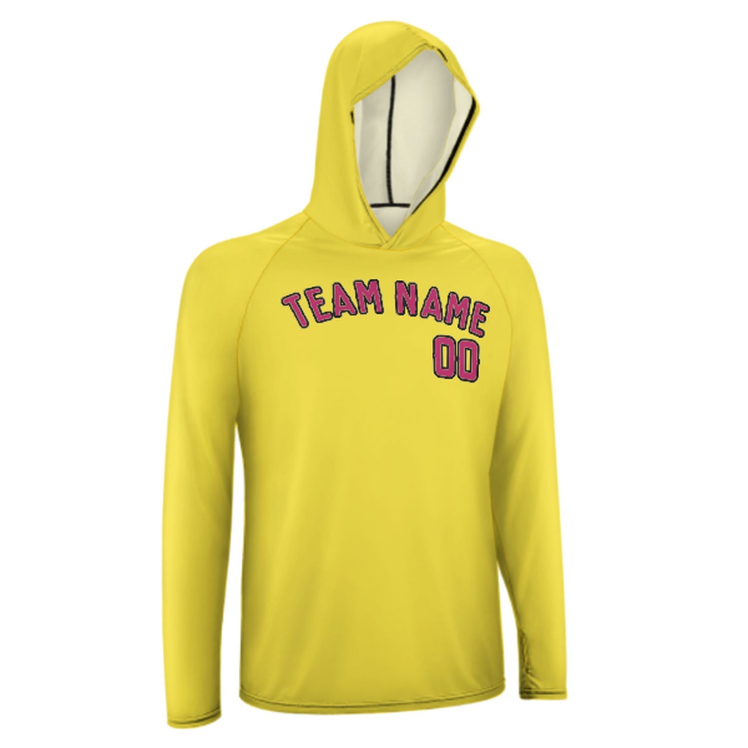 Maßgeschneidertes Blassgelb Rosarot UV-Hoodie