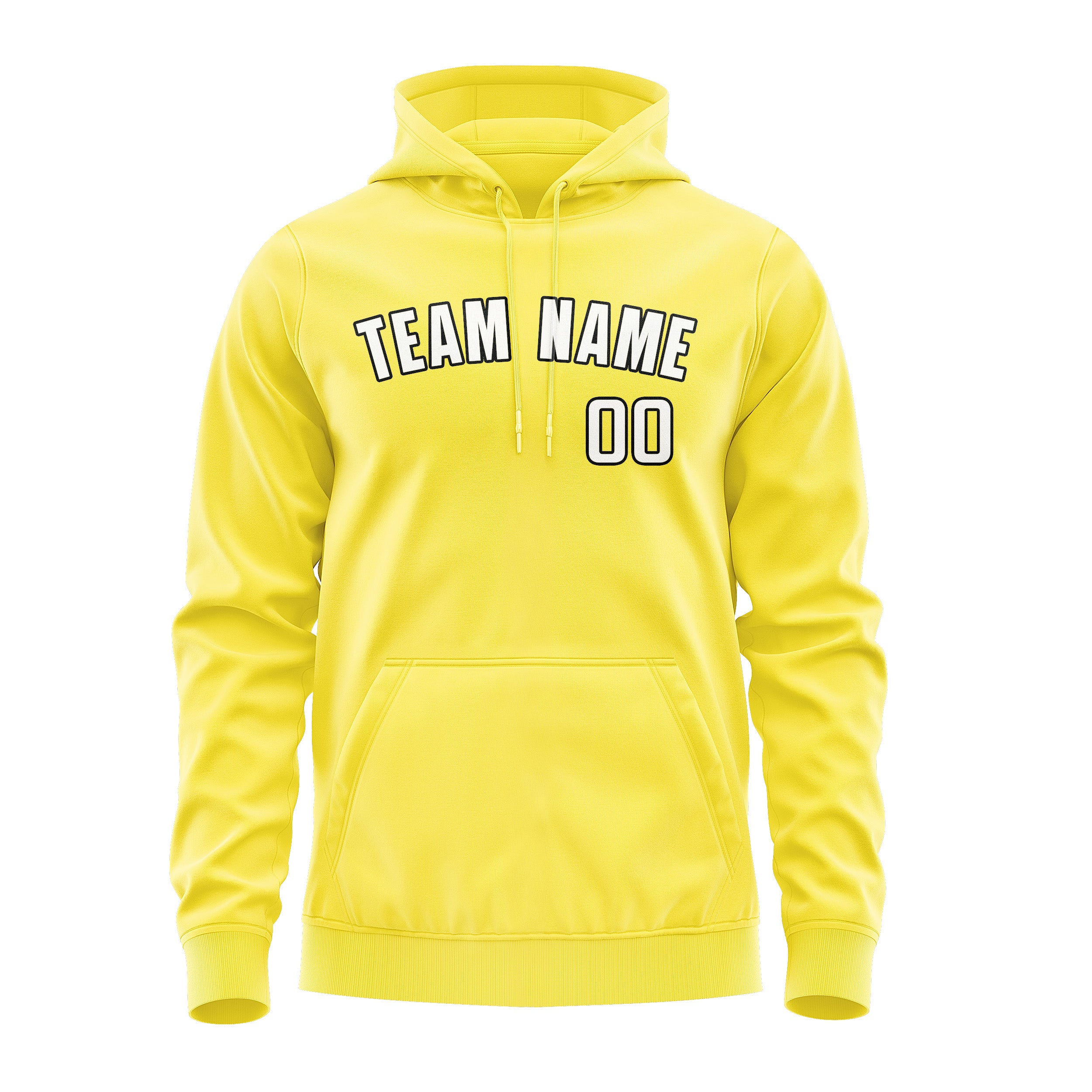 Maßgeschneidertes Blassgelb Weiß Hoodie