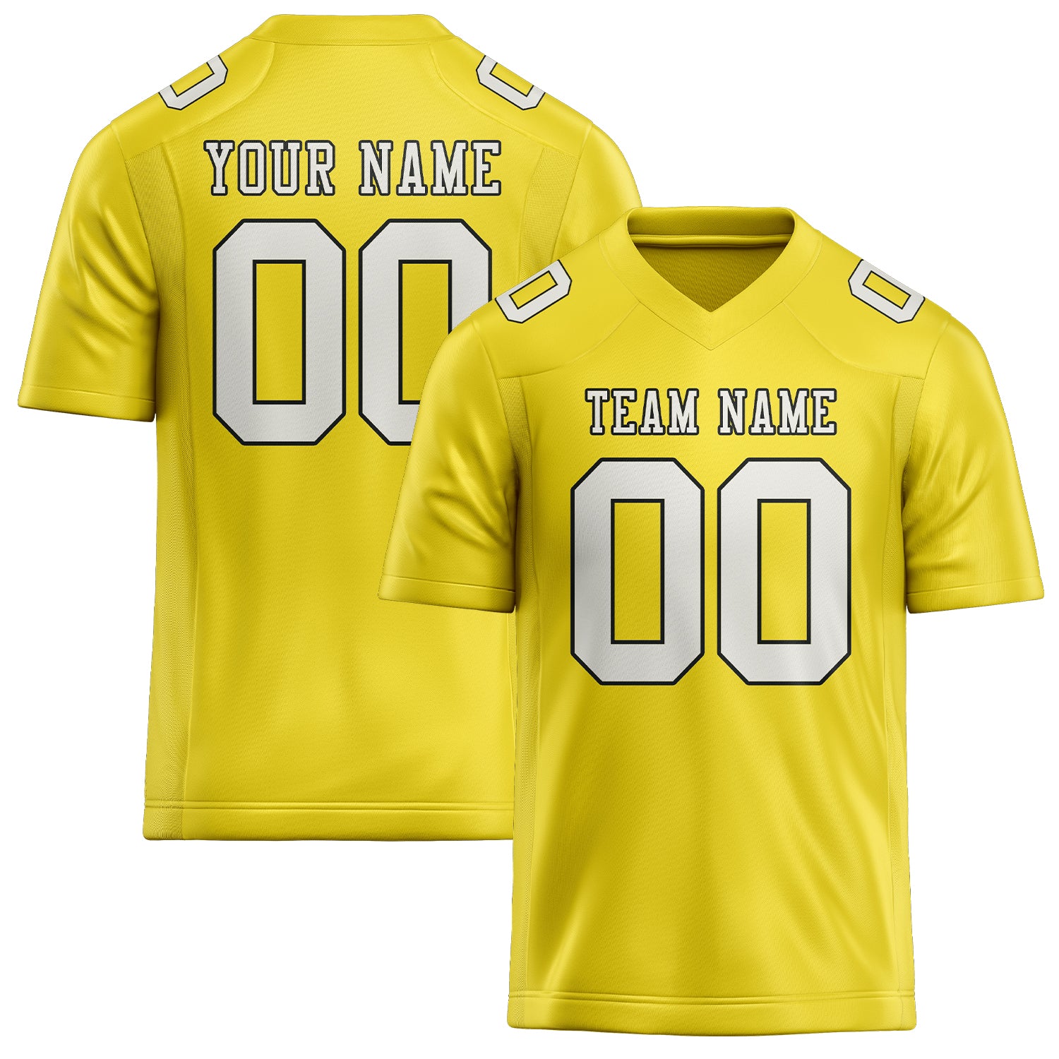 Maglia da rugby professionale personalizzata giallo pallido bianca
