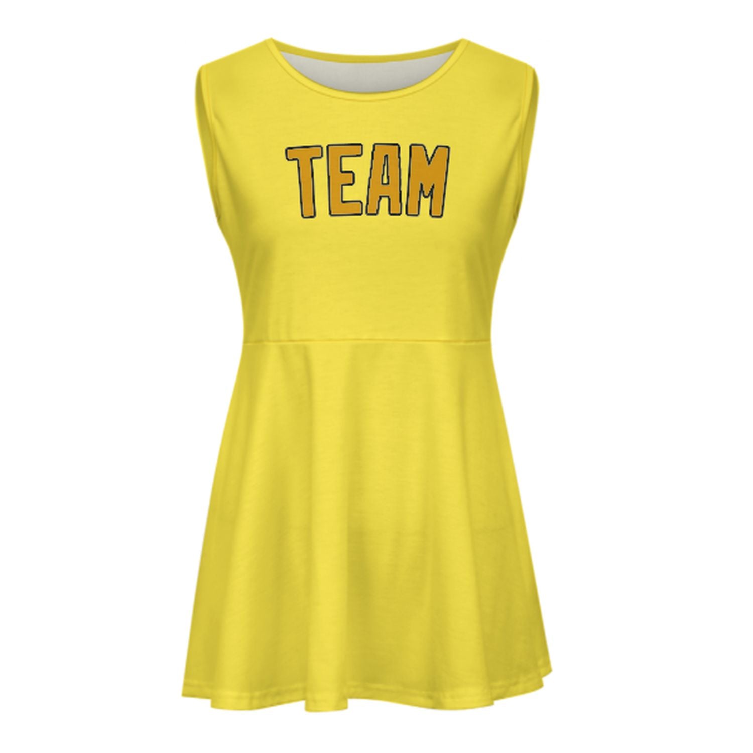 Maßgeschneidertes Blassgelb Gelb Cheerleader-Kleid