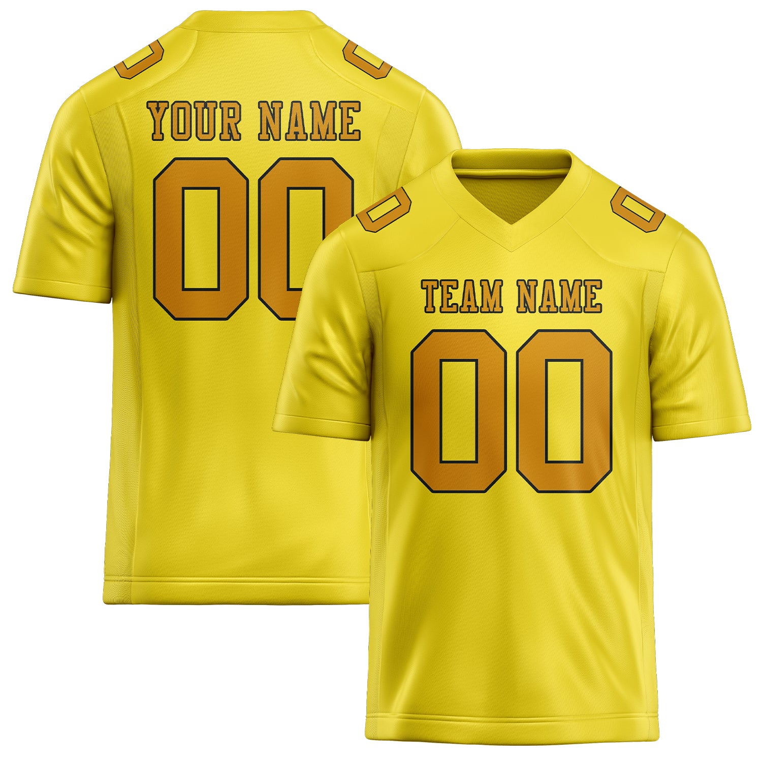 Maglia da rugby professionale personalizzata giallo pallido