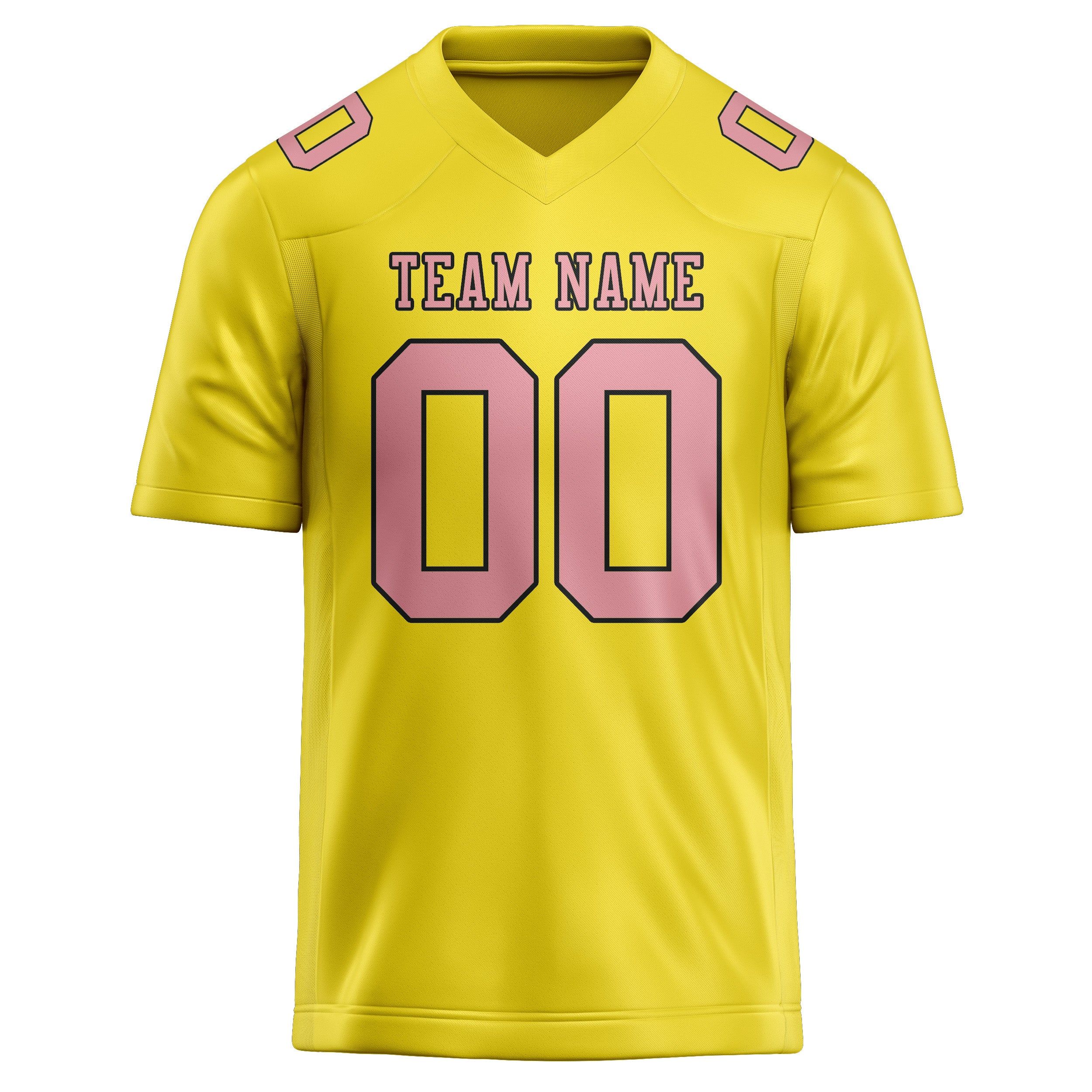 Maglia da rugby professionale personalizzata giallo pallido rosa