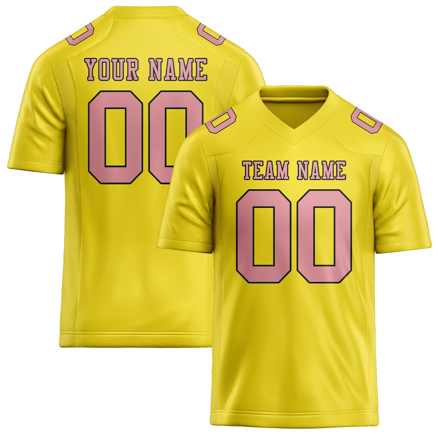 Maglia da rugby professionale personalizzata giallo pallido rosa