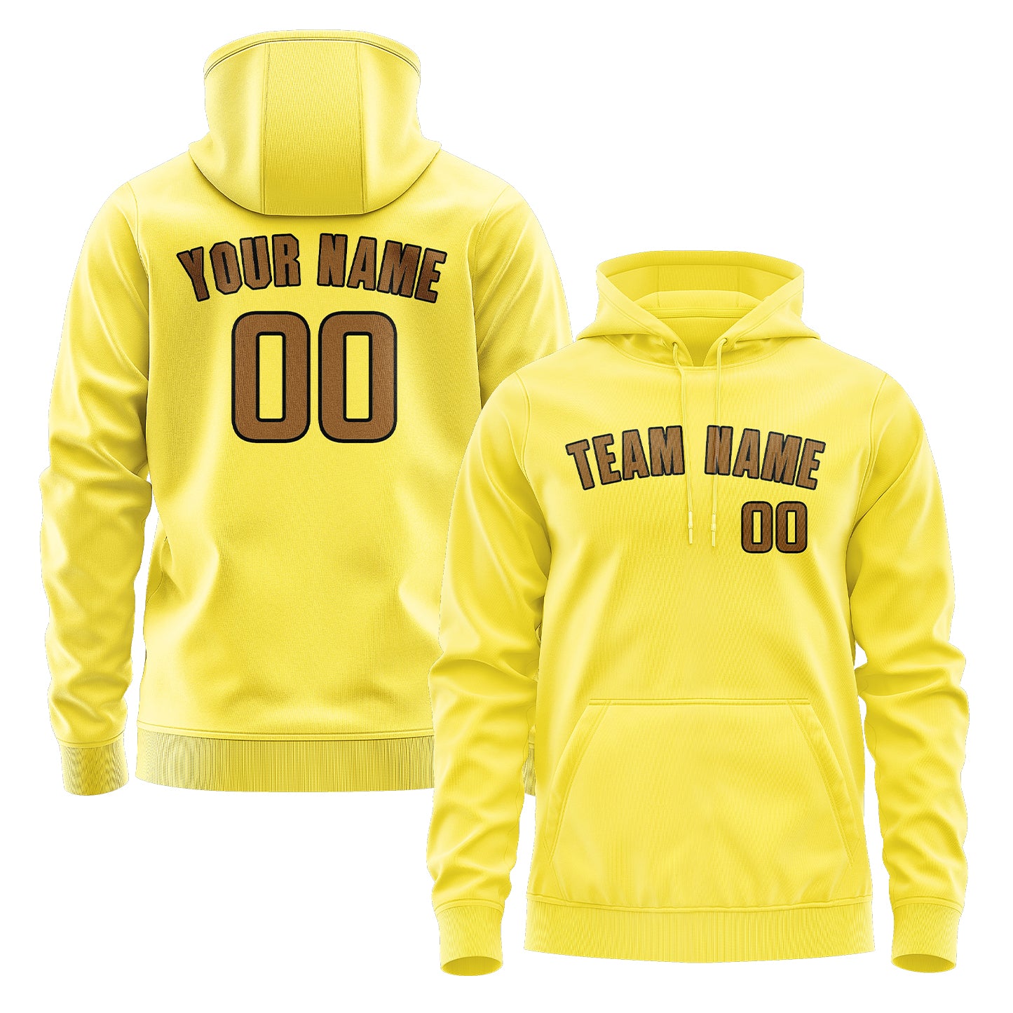 Maßgeschneidertes Blassgelb Khaki Hoodie