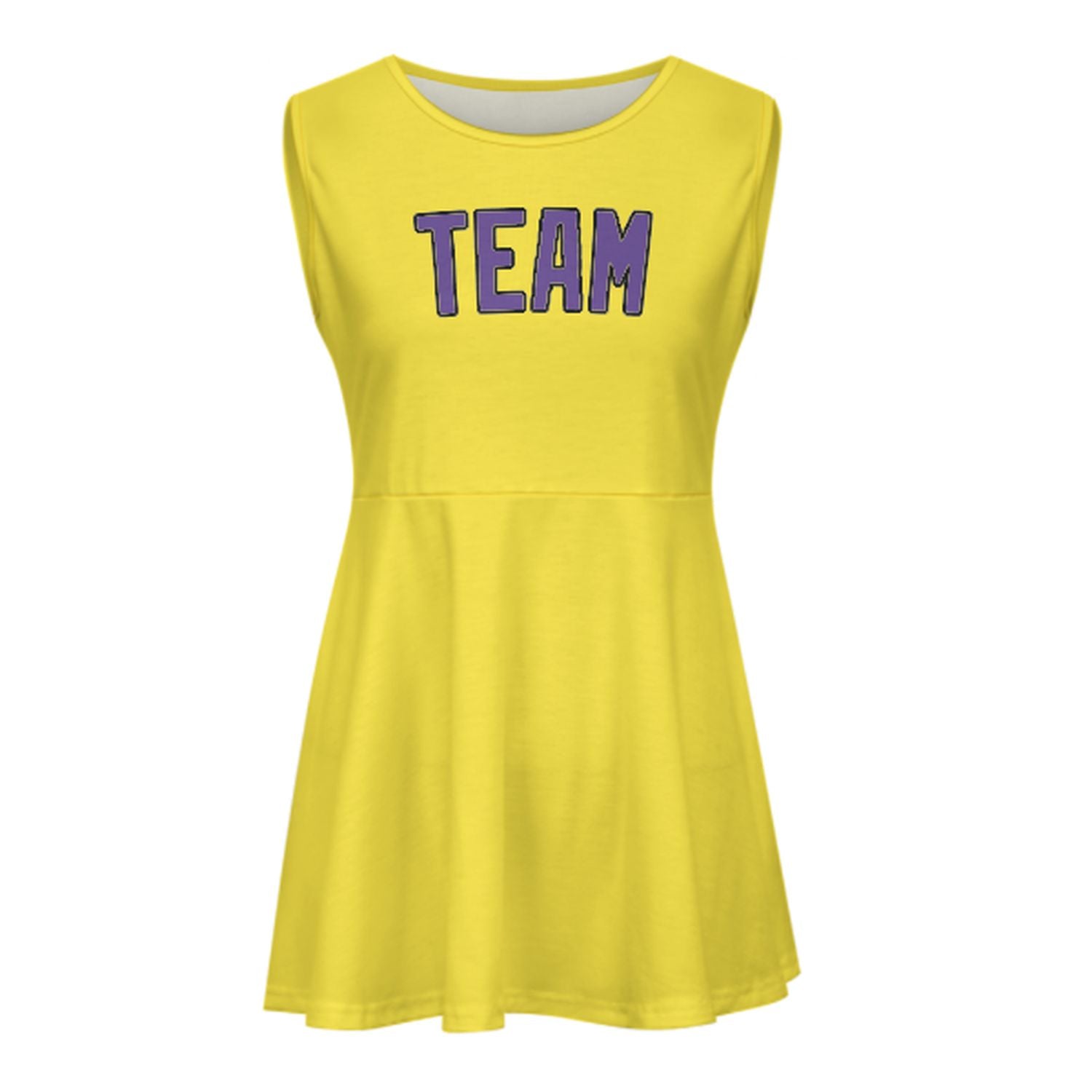 Maßgeschneidertes Blassgelb Lavendel Cheerleader-Kleid