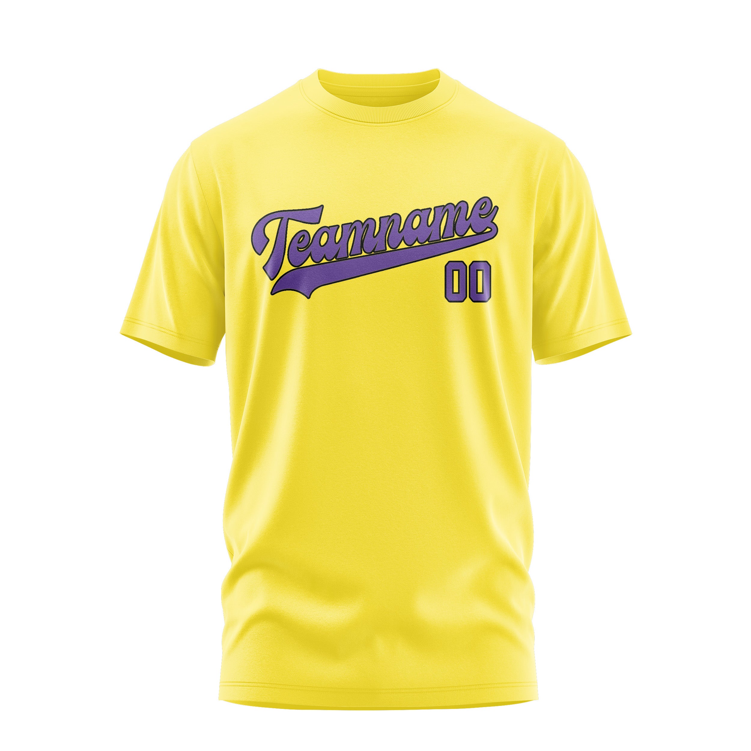 Maßgeschneidertes Blassgelb Lavendel T-Shirt