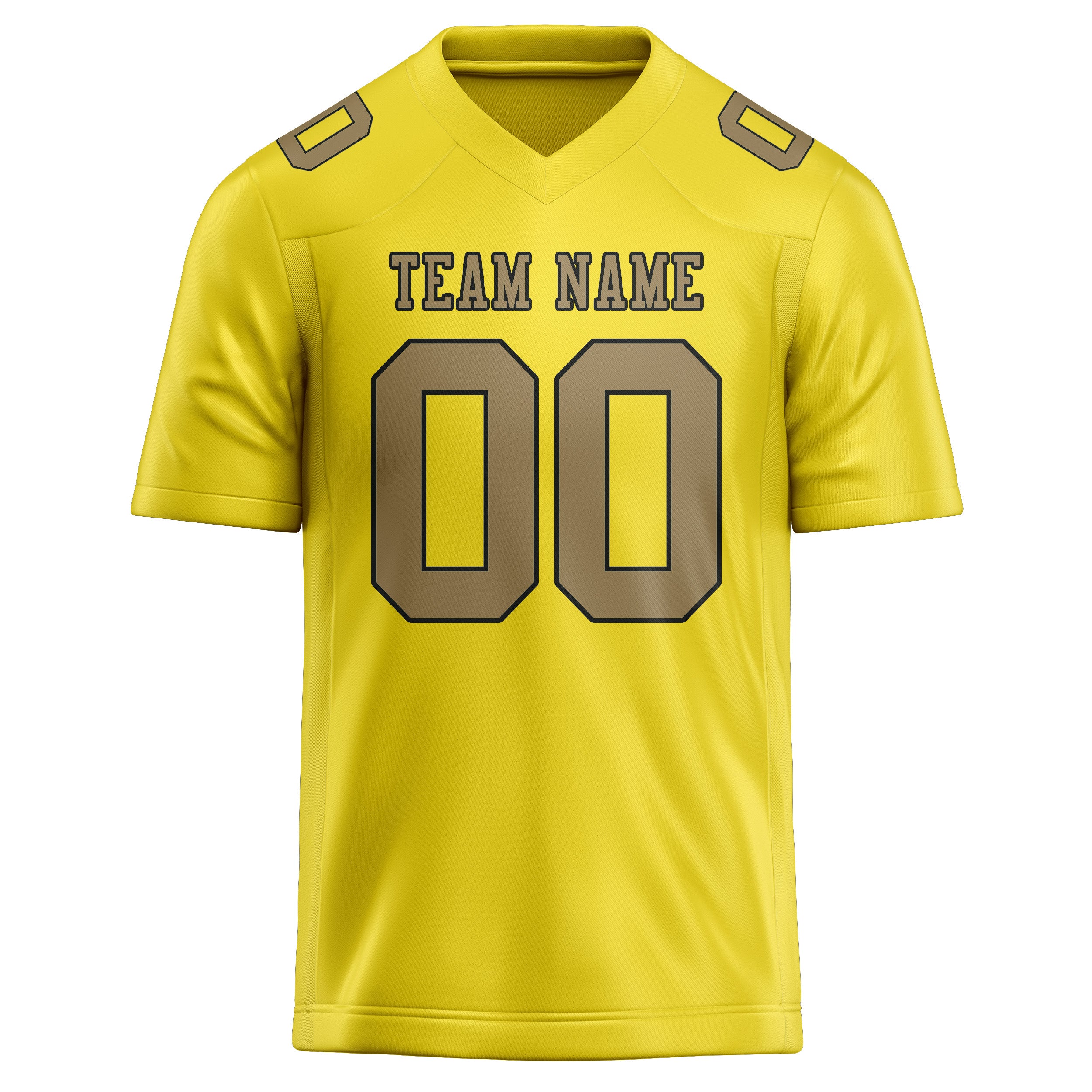 Maglia da rugby personalizzata professionale color giallo pallido e cachi chiaro