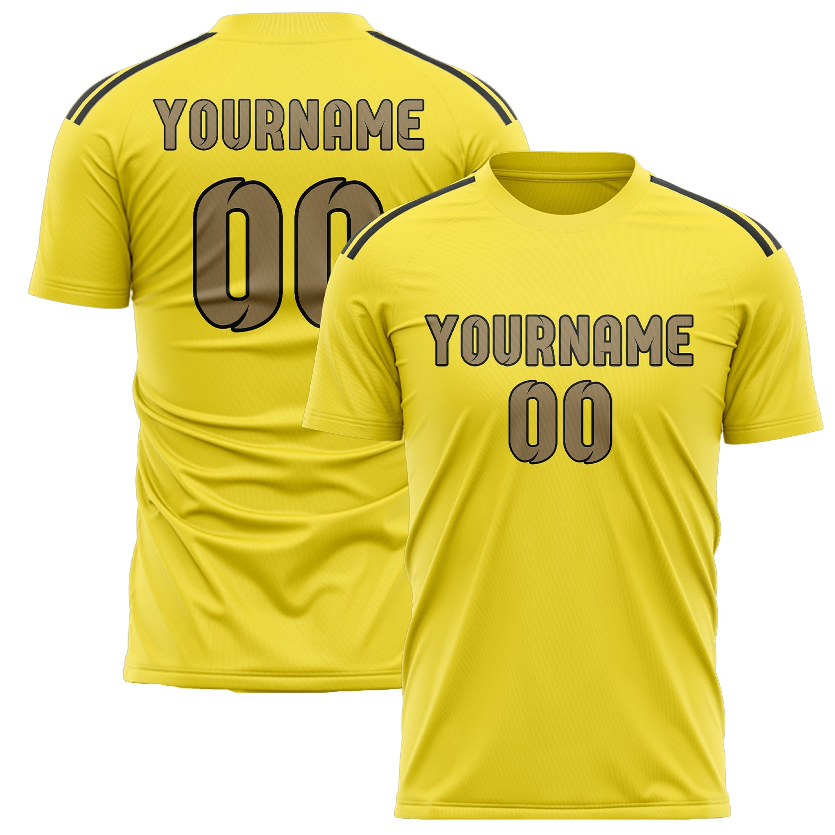 Benutzerdefiniertes Professionelles Blassgelb Hellkhaki Fußballtrikot