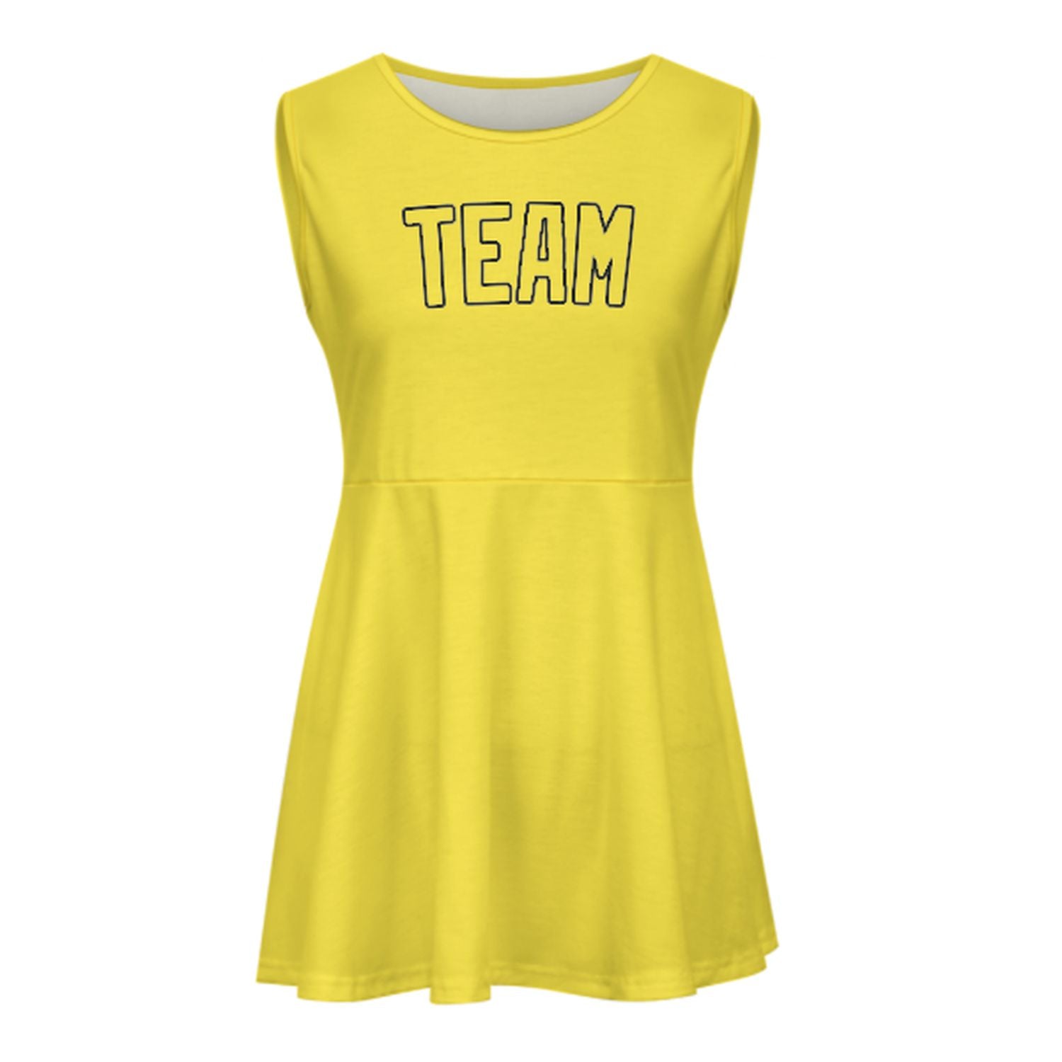 Maßgeschneidertes Blassgelb Blassgelb Cheerleader-Kleid