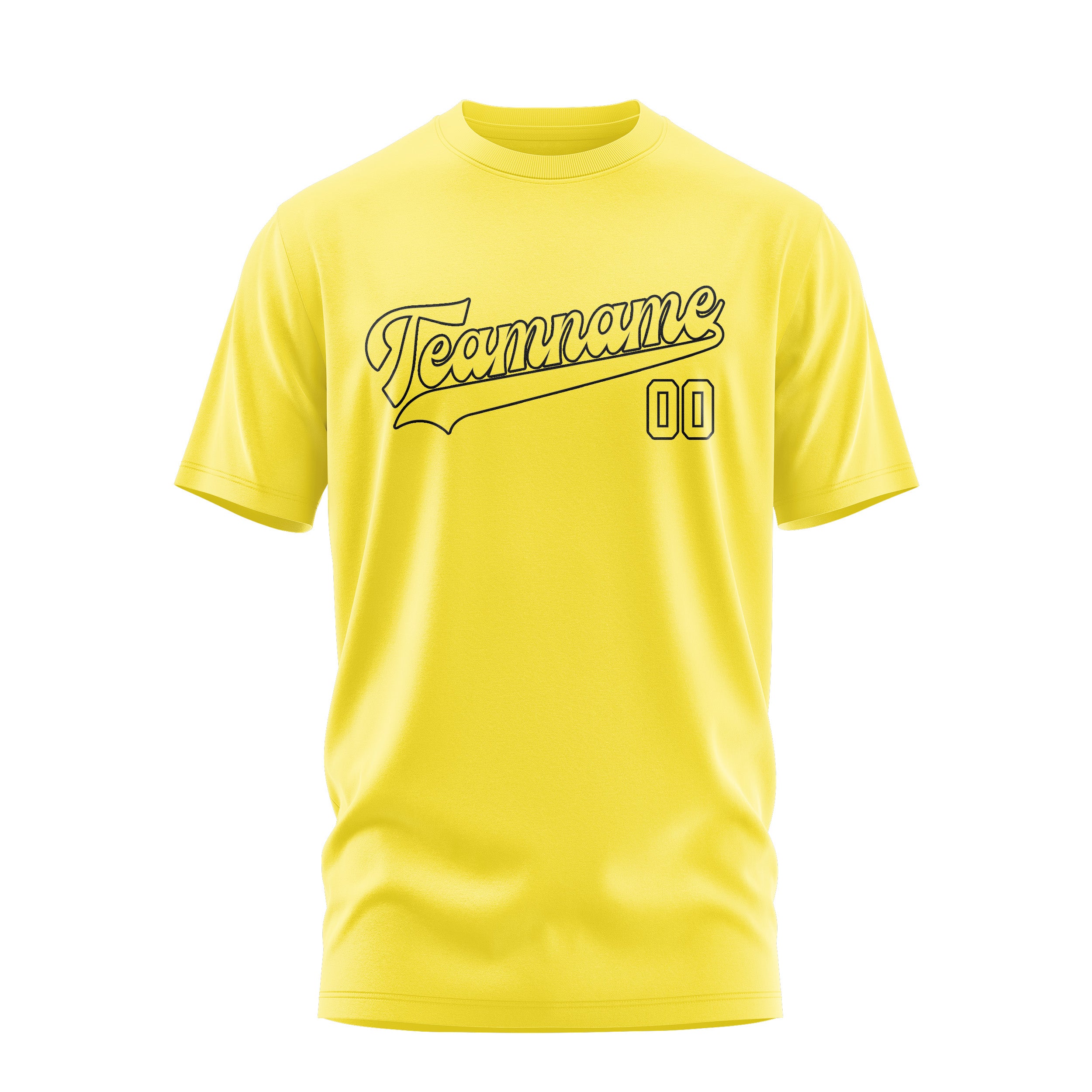 Maßgeschneidertes Blassgelb Blassgelb T-Shirt
