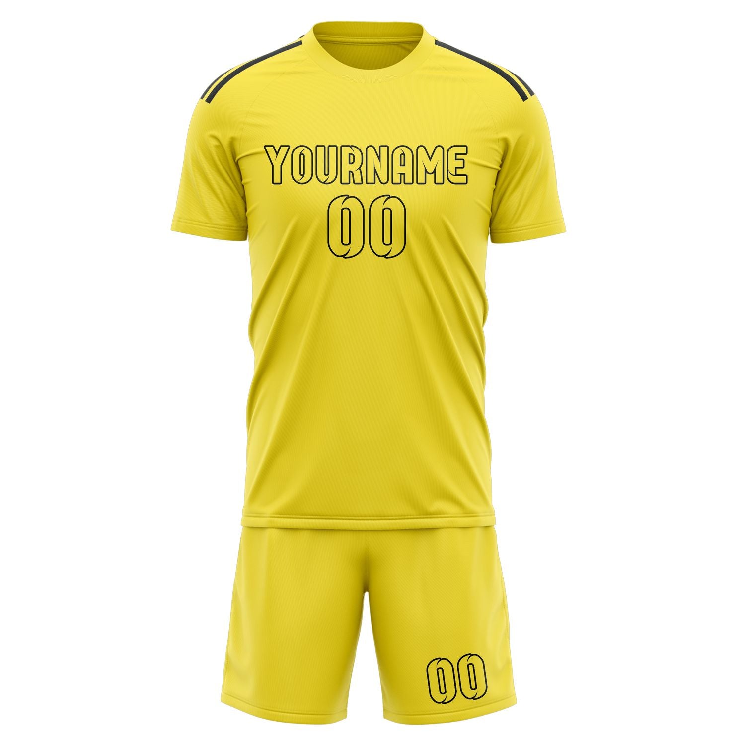 Maßgeschneidertes Professionelles Blassgelb Blassgelb Fußballtrikot-Set