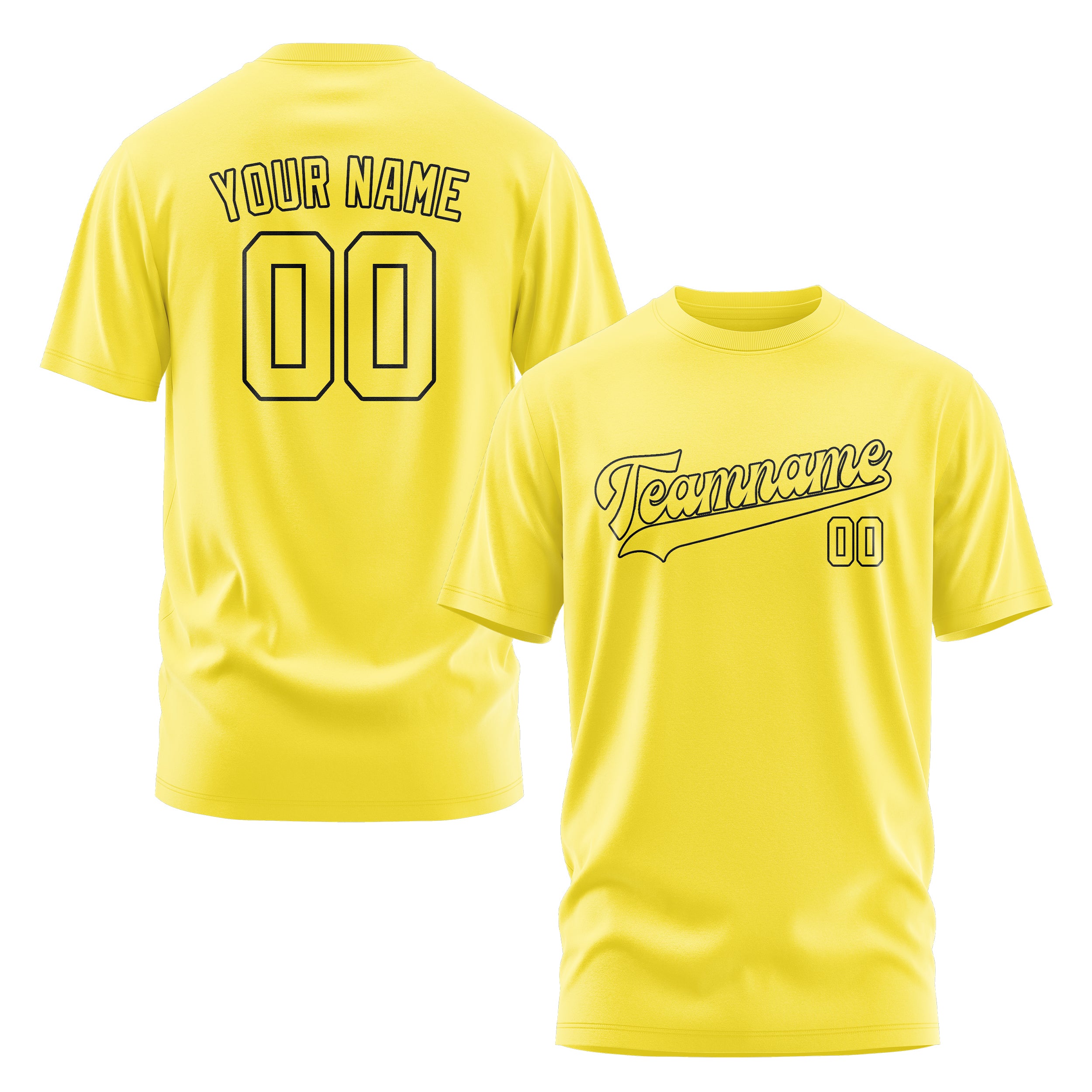 Maßgeschneidertes Blassgelb Blassgelb T-Shirt