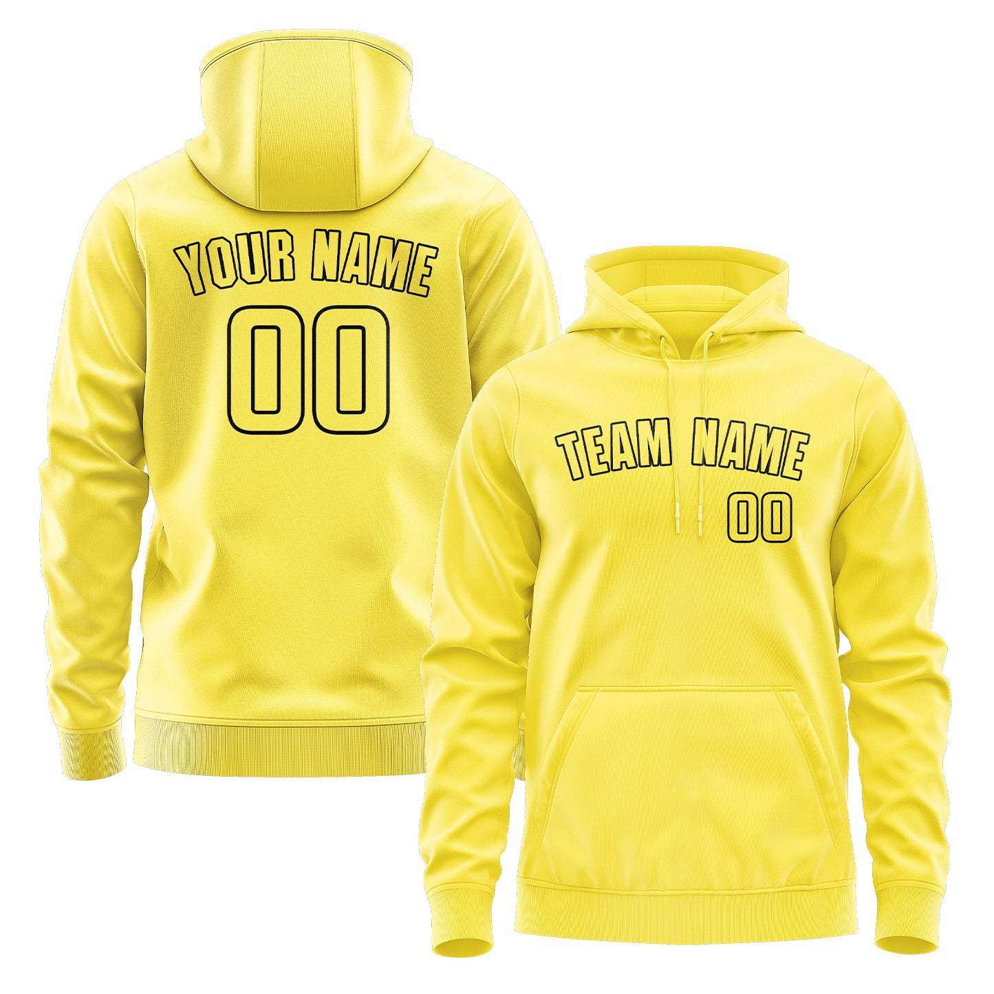Maßgeschneidertes Blassgelb Blassgelb Hoodie
