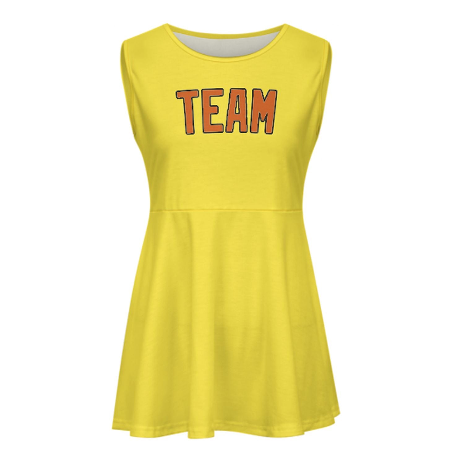 Maßgeschneidertes Blassgelb Orange Cheerleader-Kleid