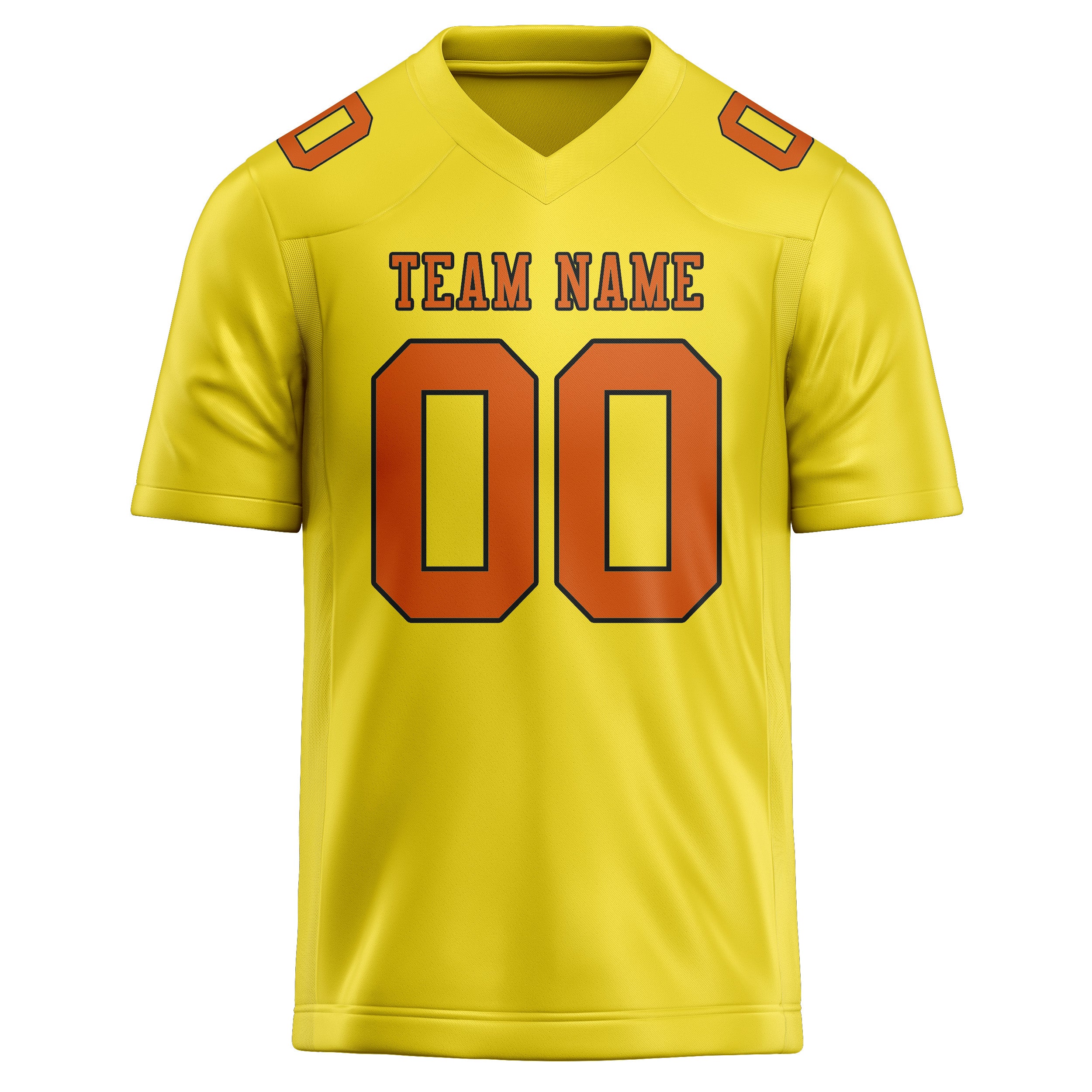 Maglia da rugby professionale personalizzata giallo pallido arancione