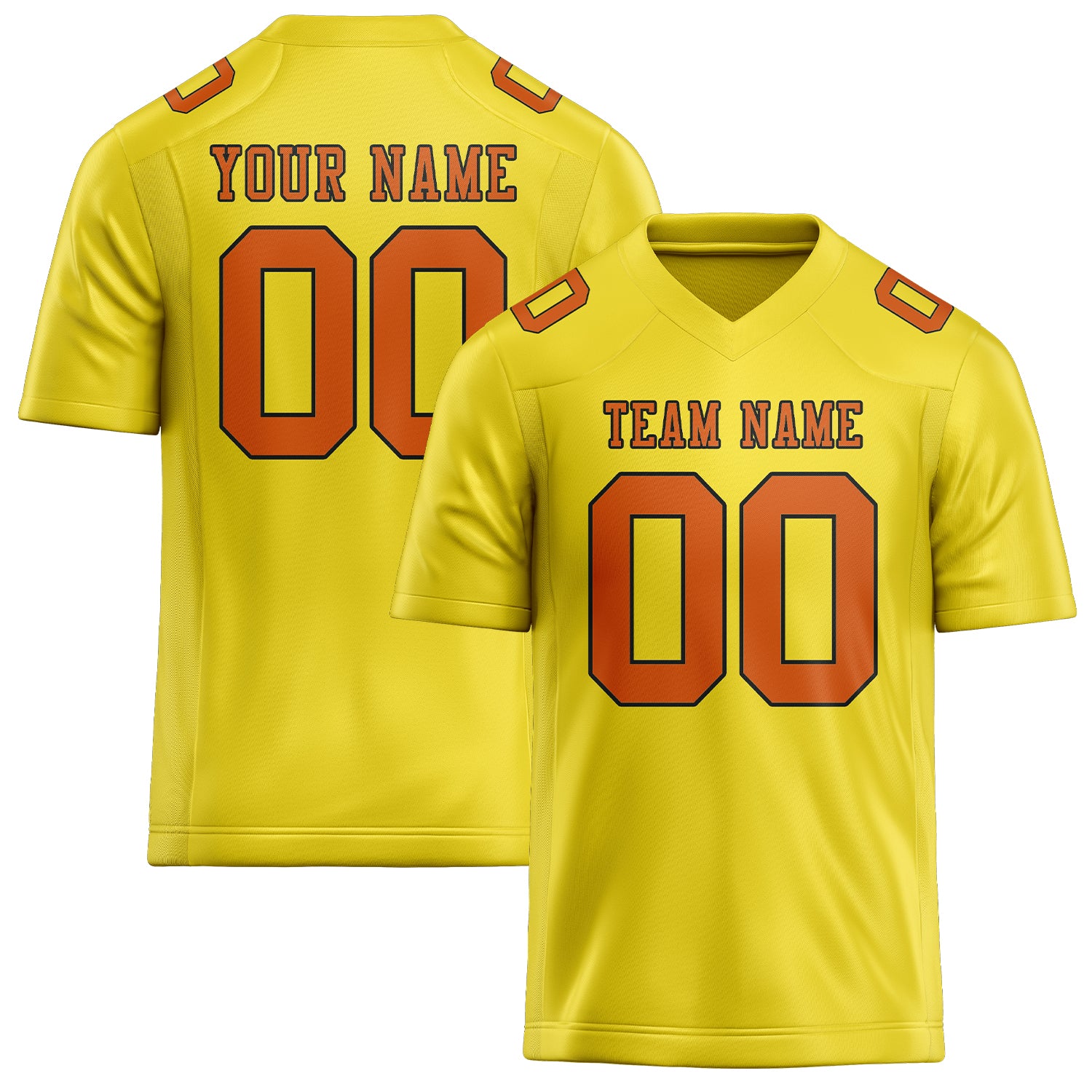Maglia da rugby professionale personalizzata giallo pallido arancione