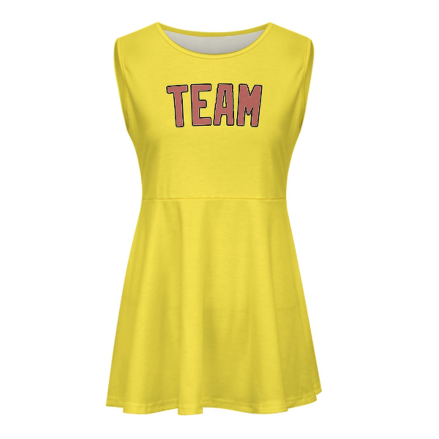 Maßgeschneidertes Blassgelb Kupferrose Cheerleader-Kleid