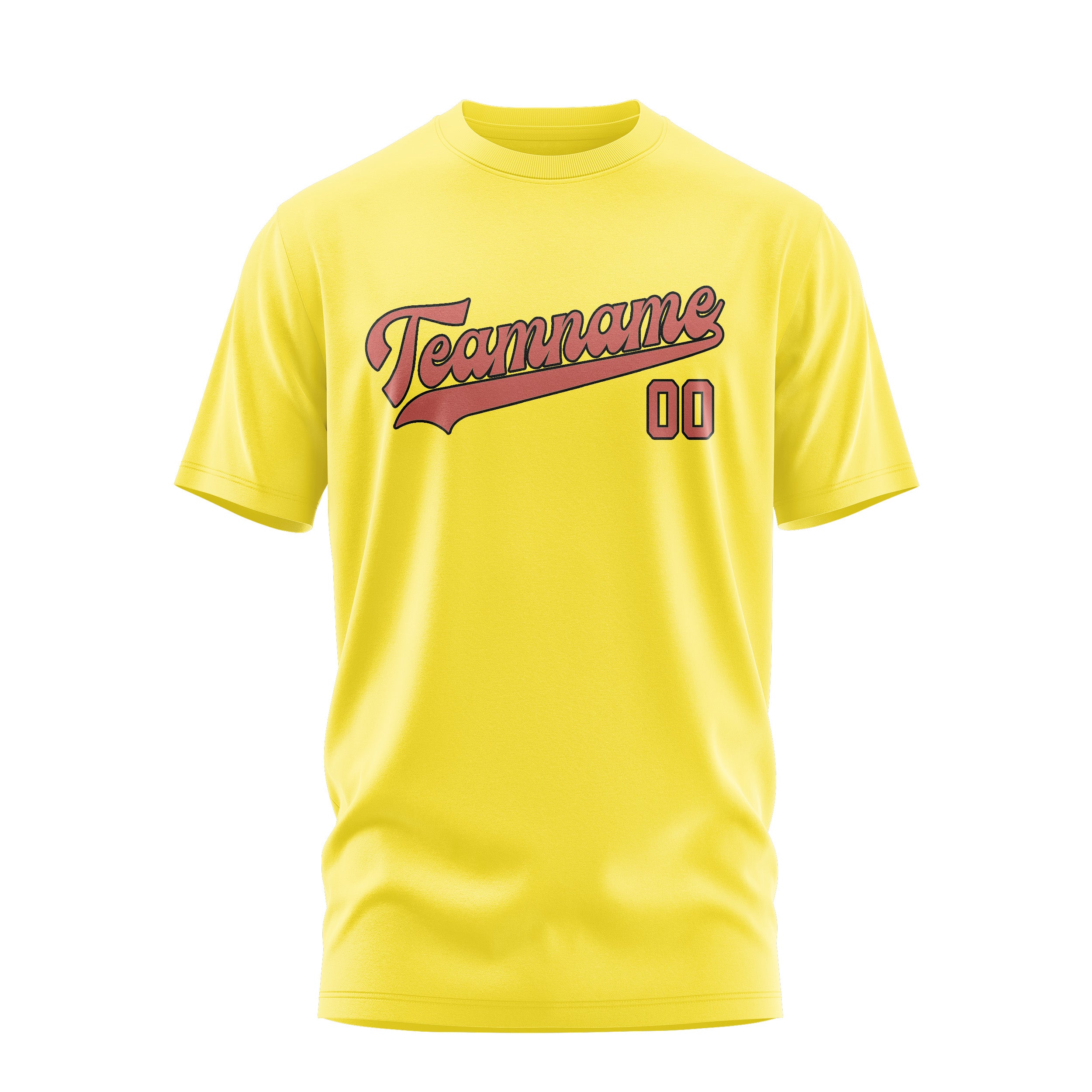 Maßgeschneidertes Blassgelb Kupferrose T-Shirt