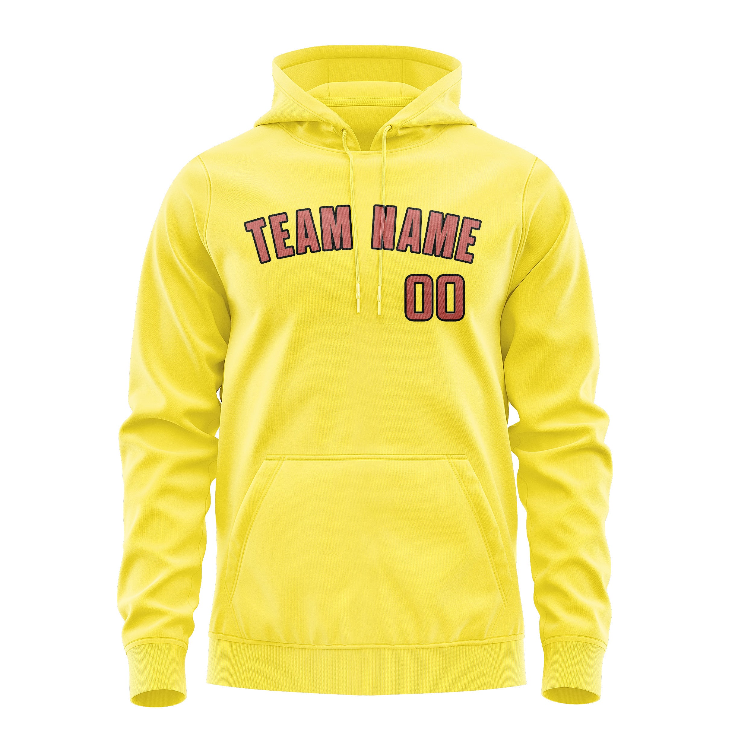 Maßgeschneidertes Blassgelb Kupferrose Hoodie