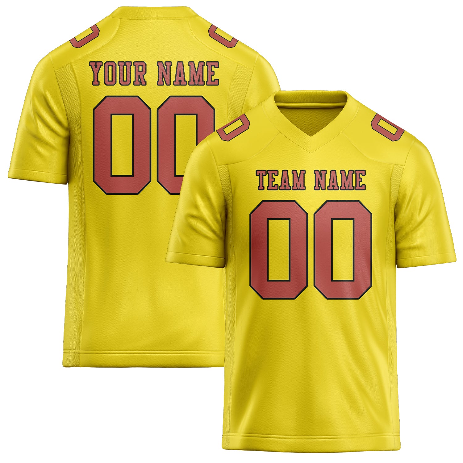 Maglia da rugby personalizzata professionale giallo pallido rame Rose