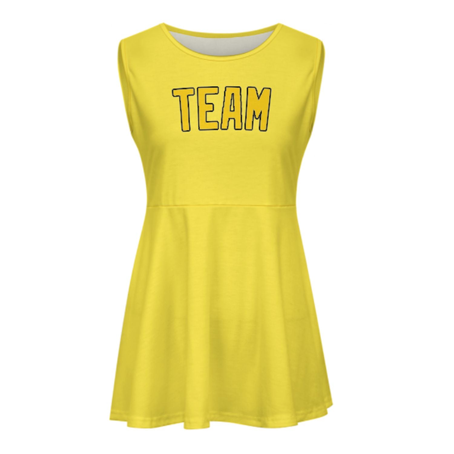 Maßgeschneidertes Blassgelb Gold Cheerleader-Kleid