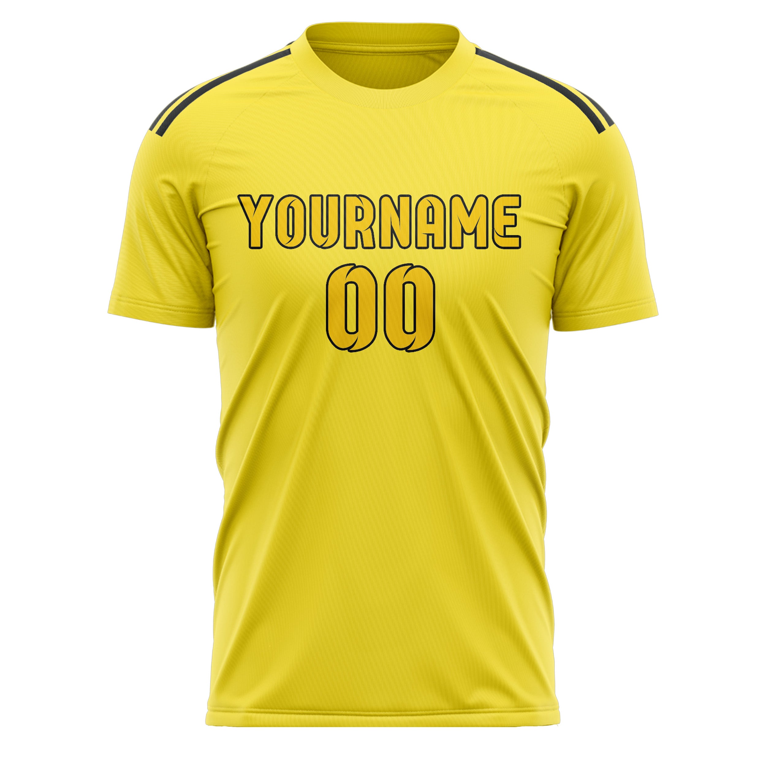 Benutzerdefiniertes Professionelles Blassgelb Gold Fußballtrikot