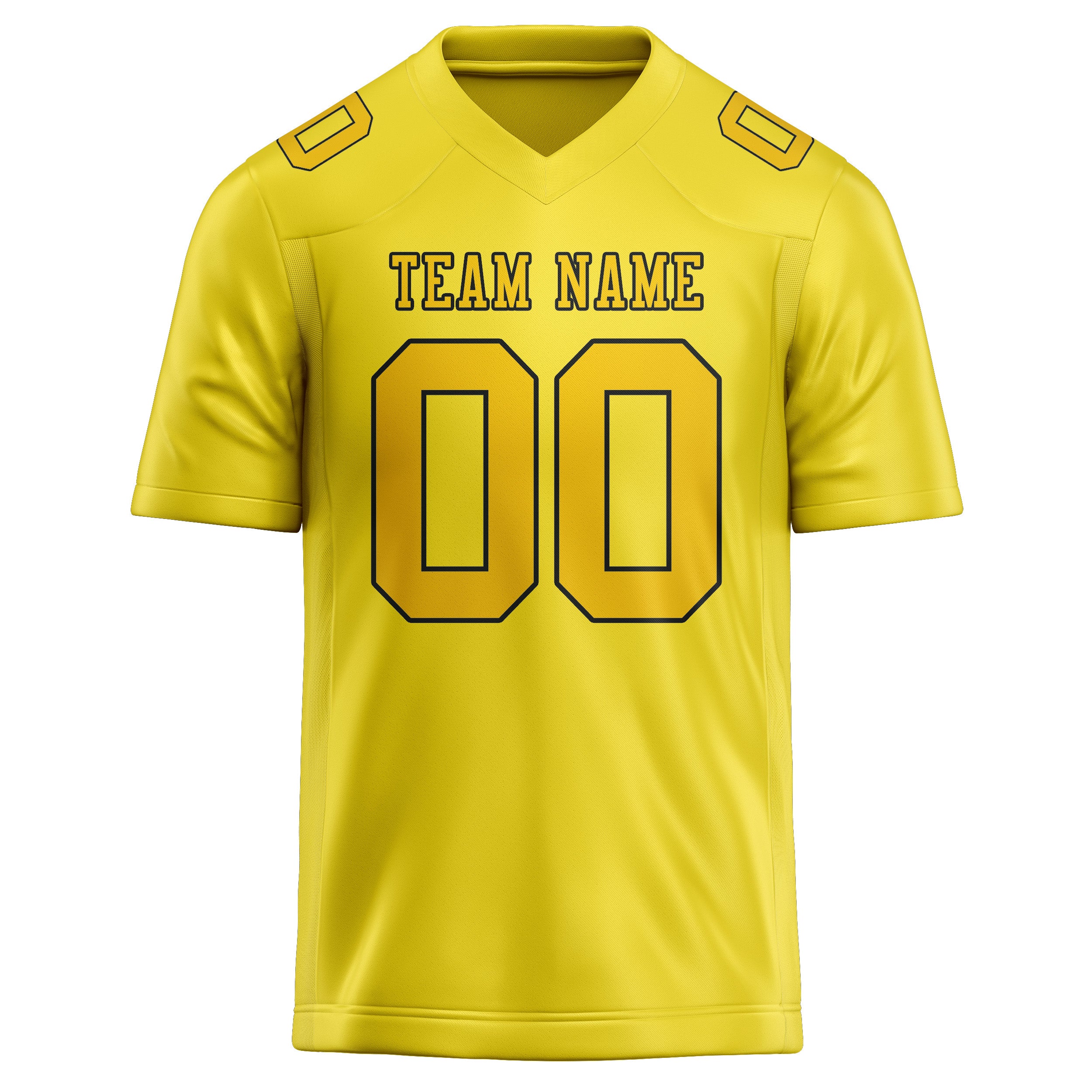 Maglia da rugby personalizzata professionale giallo pallido oro