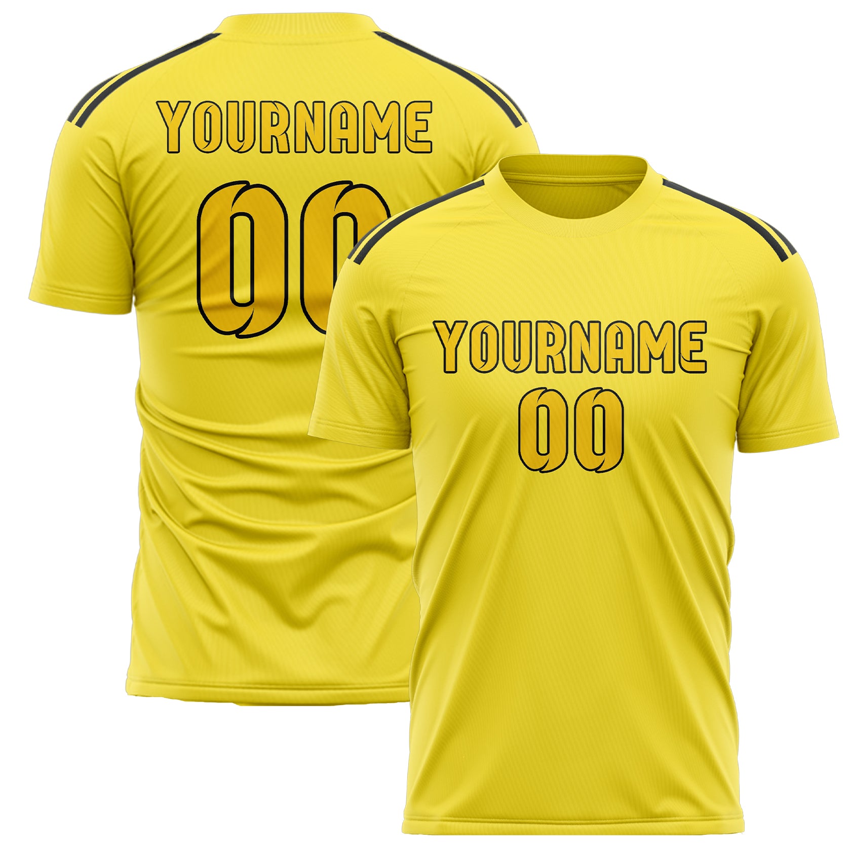 Benutzerdefiniertes Professionelles Blassgelb Gold Fußballtrikot