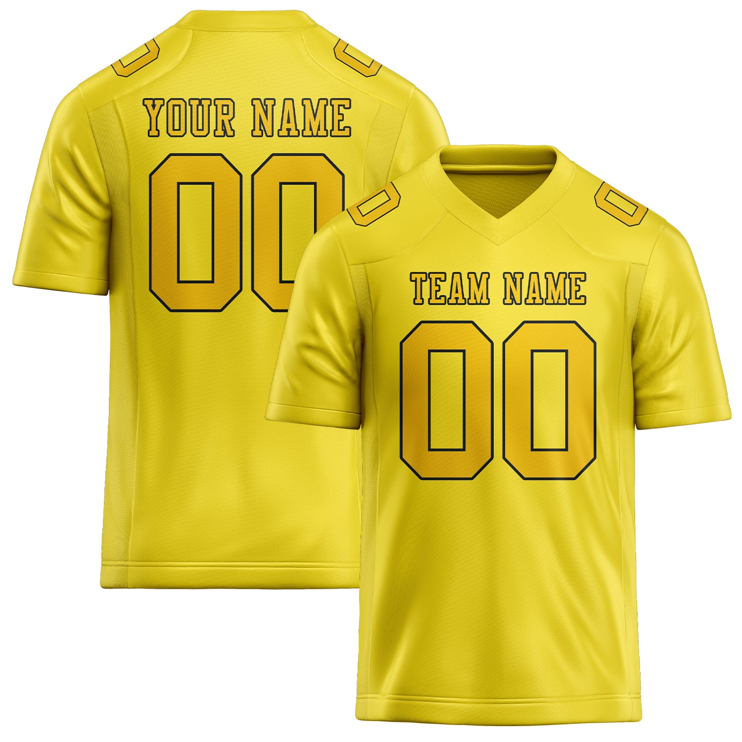 Maglia da rugby personalizzata professionale giallo pallido oro