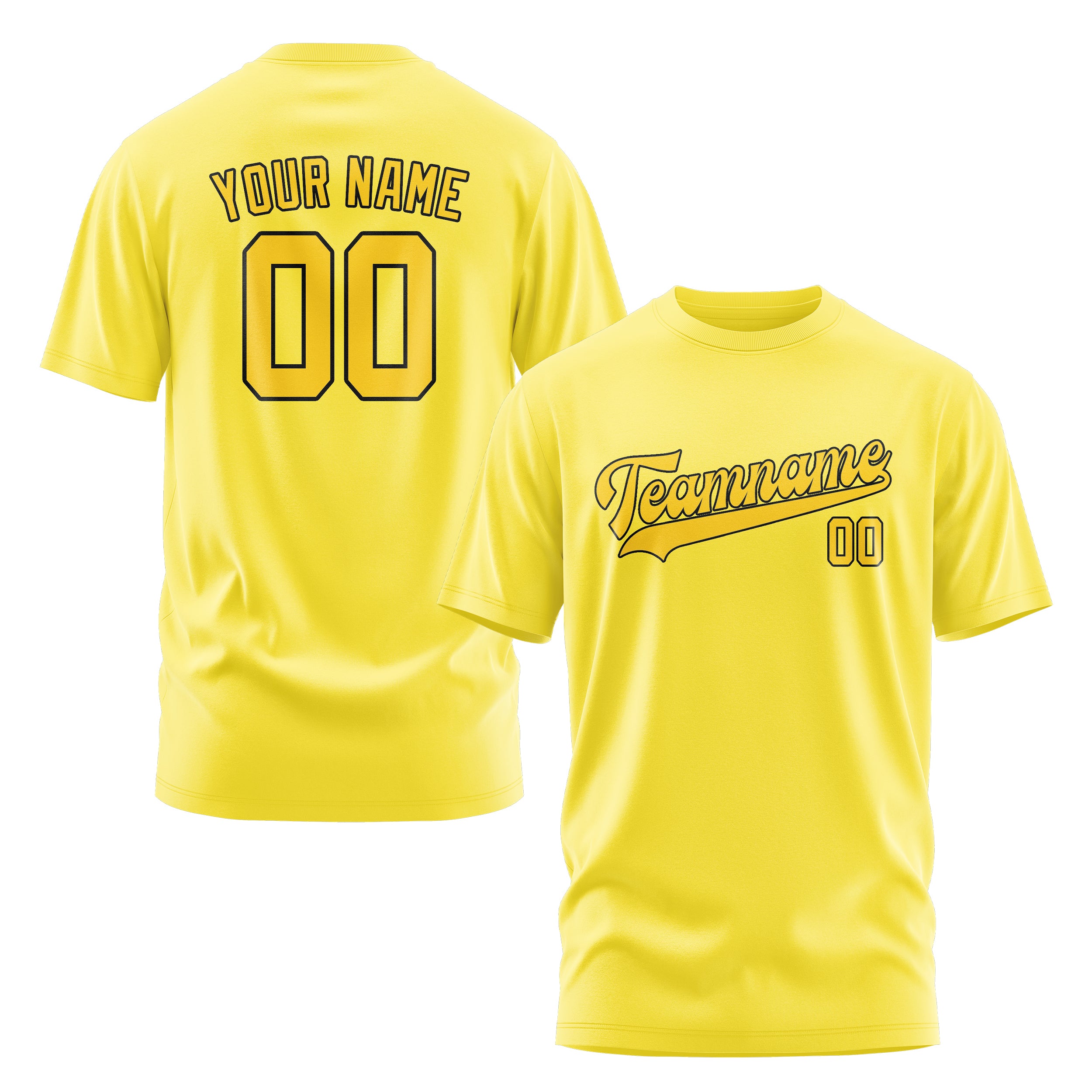 Maßgeschneidertes Blassgelb Gold T-Shirt